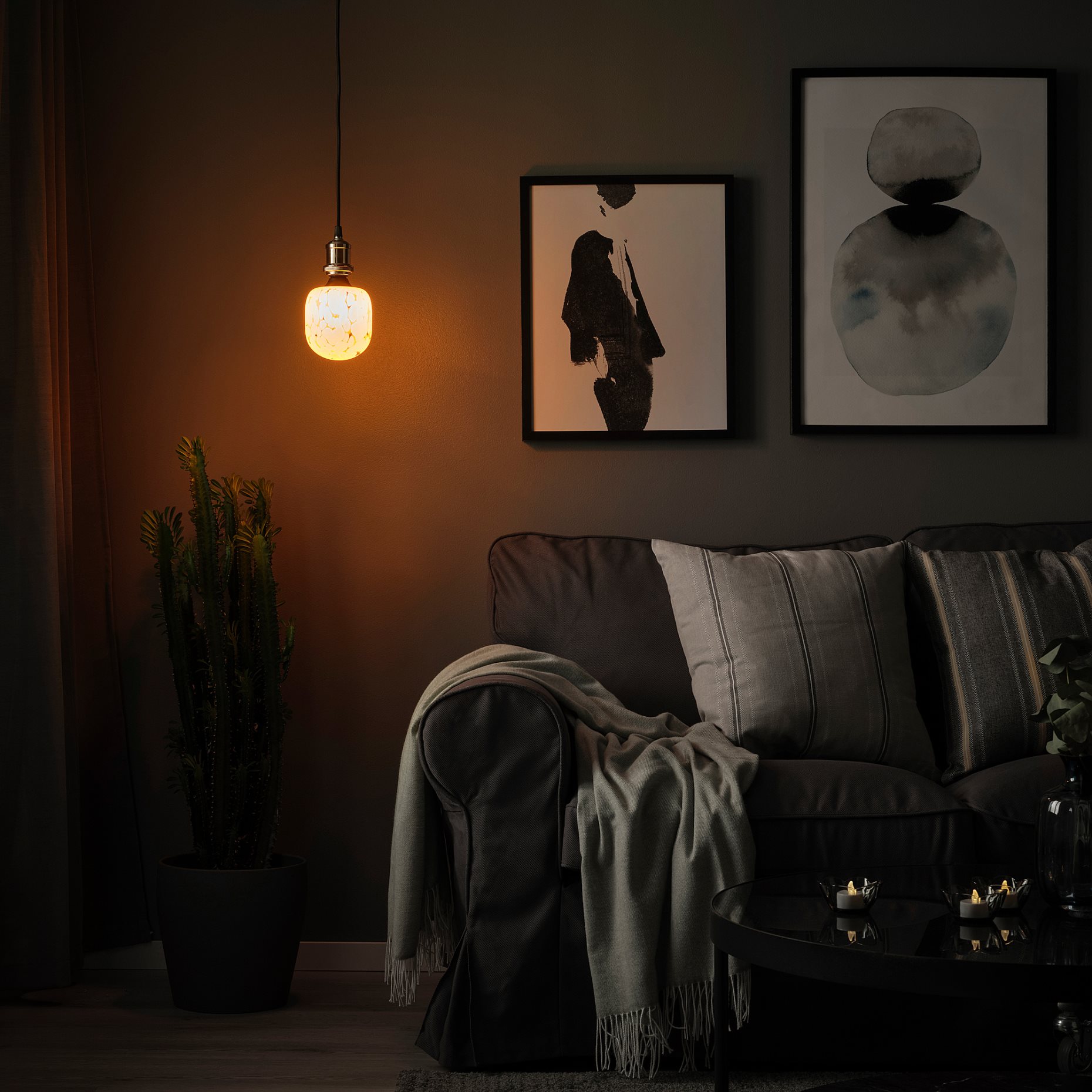 JALLBY/MOLNART, pendant lamp with light bulb, 594.945.61