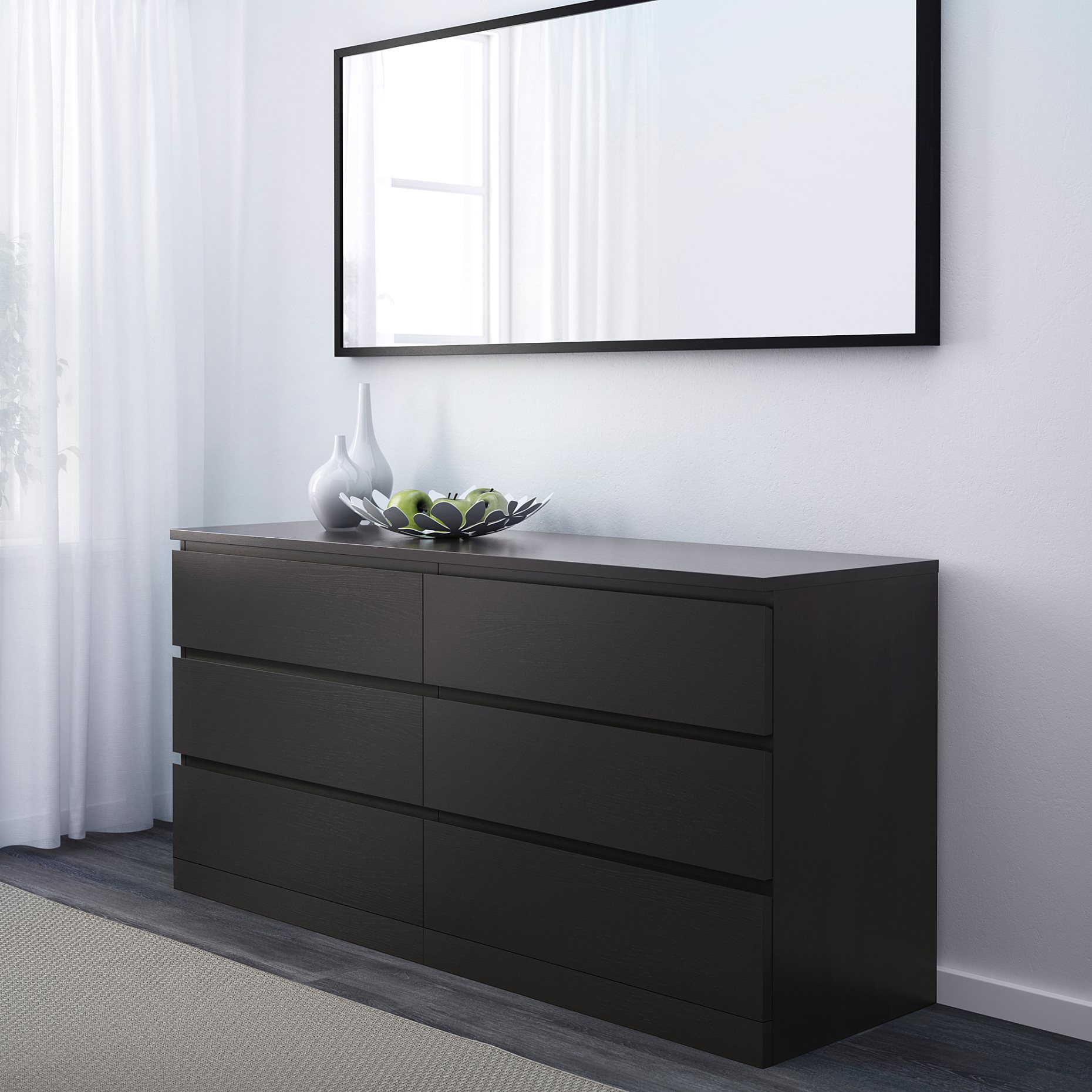 MALM, έπιπλα υπνοδωματίου, 4 τεμ. 180x200 cm, 594.951.60