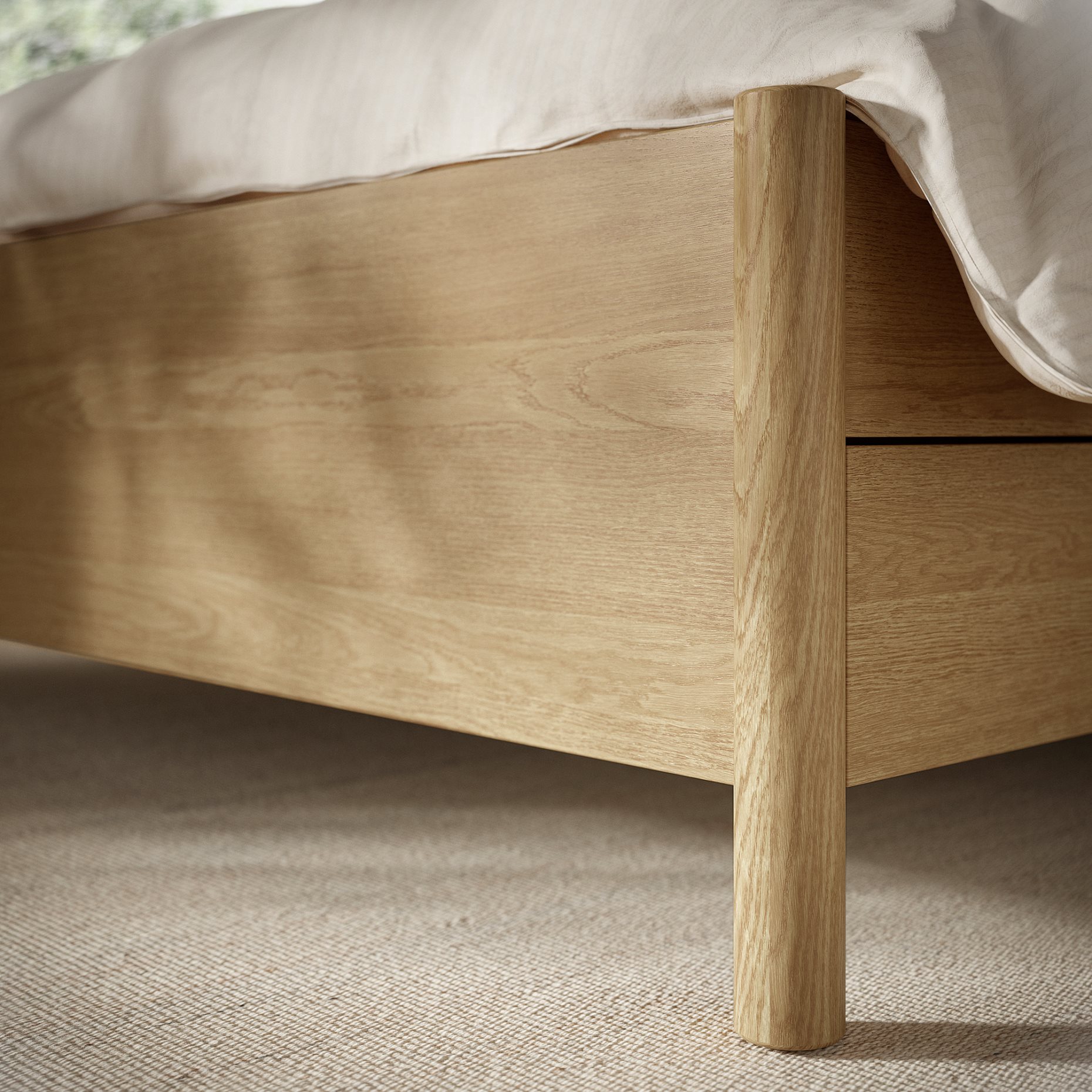 TONSTAD, bed frame with storage, 180x200 cm, 594.966.83