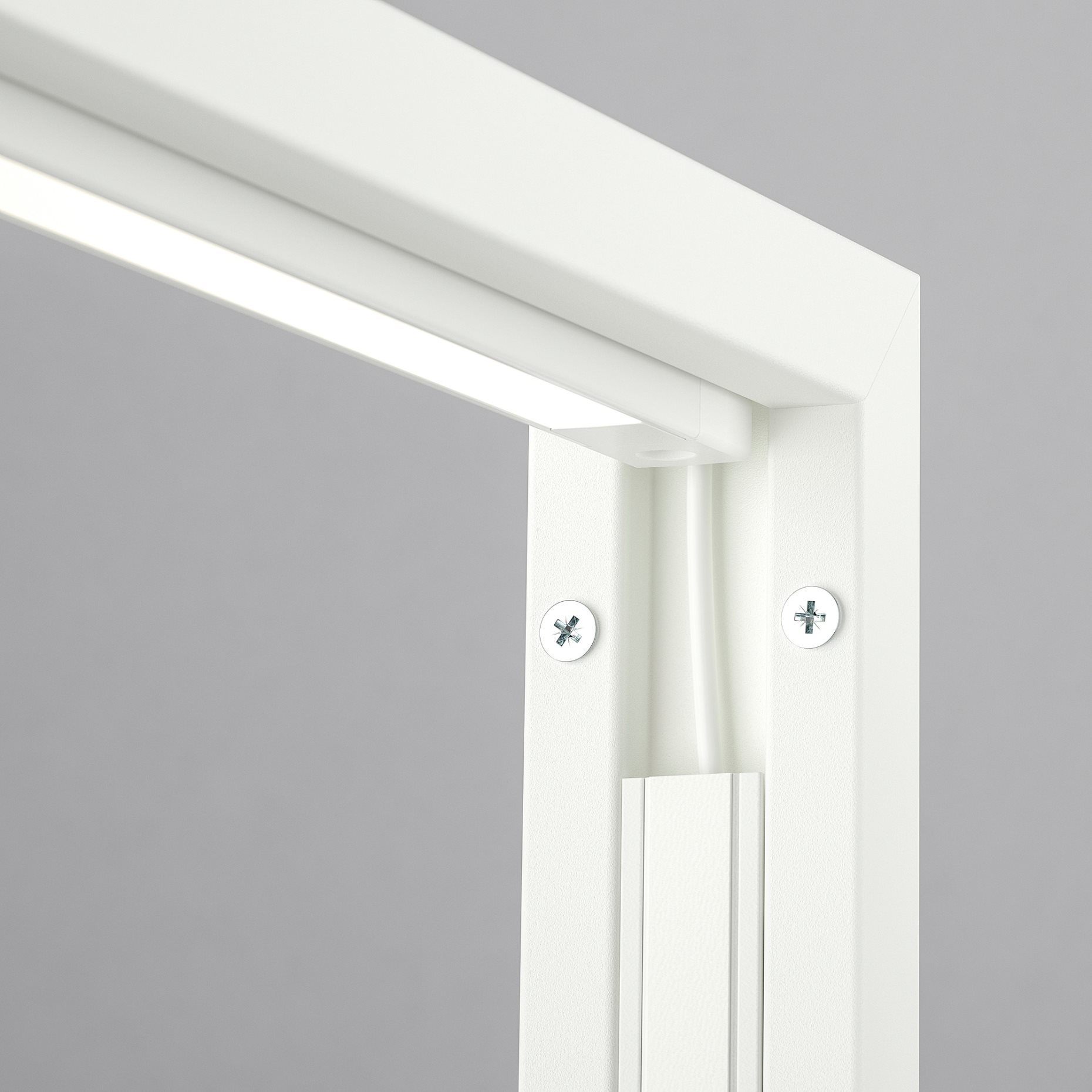 MITTZON, frame with castors/display shelf/cable box, 85x205 cm, 595.146.77