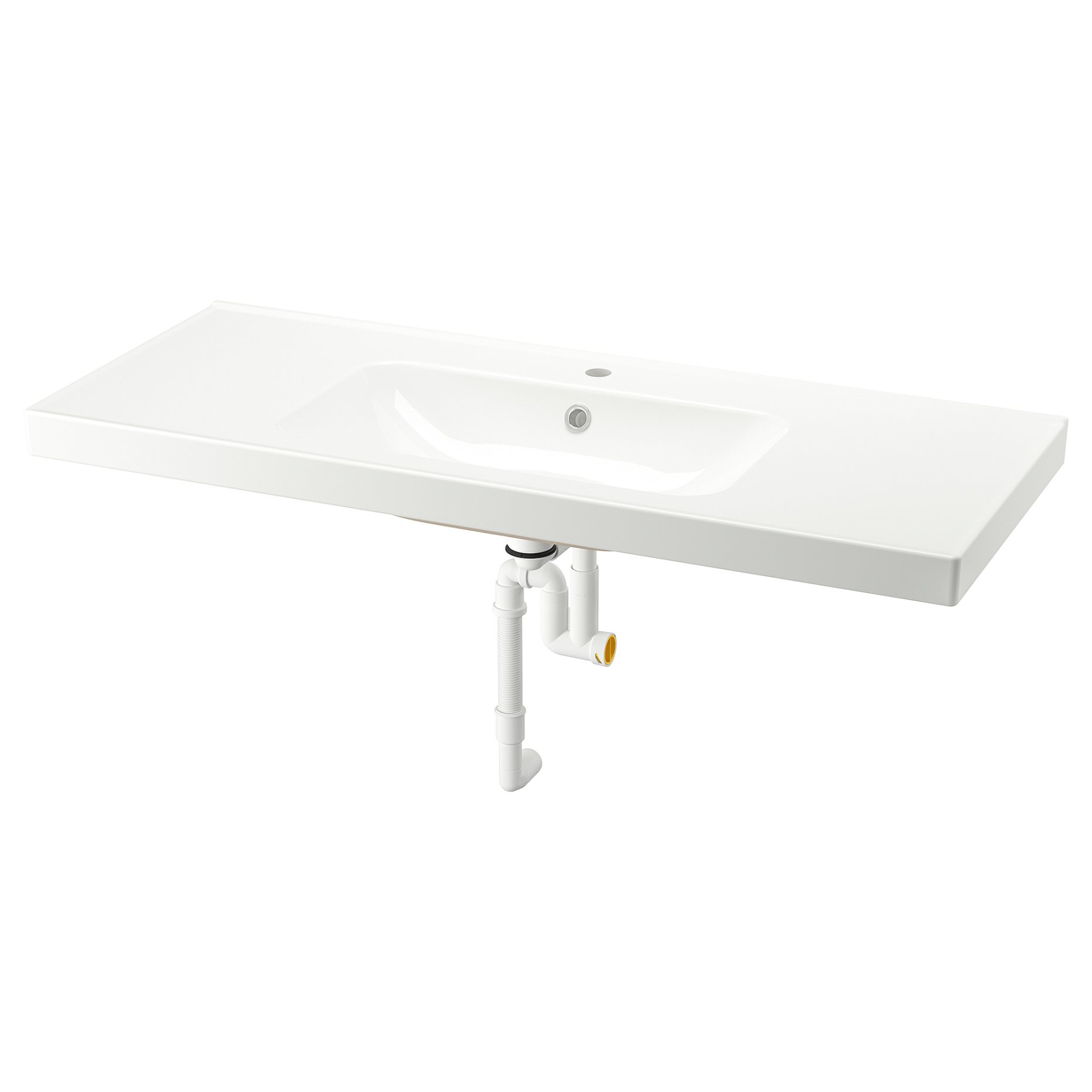 ORRSJON, wash-basin with water trap, 122x49 cm, 595.167.56