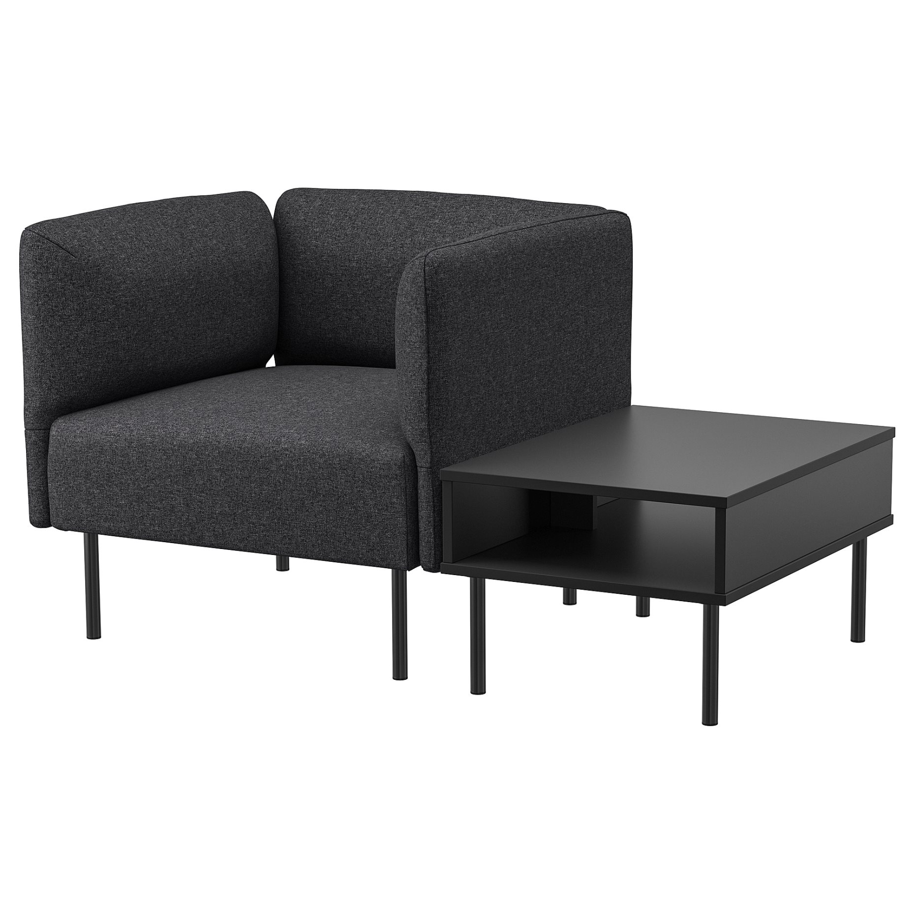 LILLEHEM, armchair with side table, 595.363.25