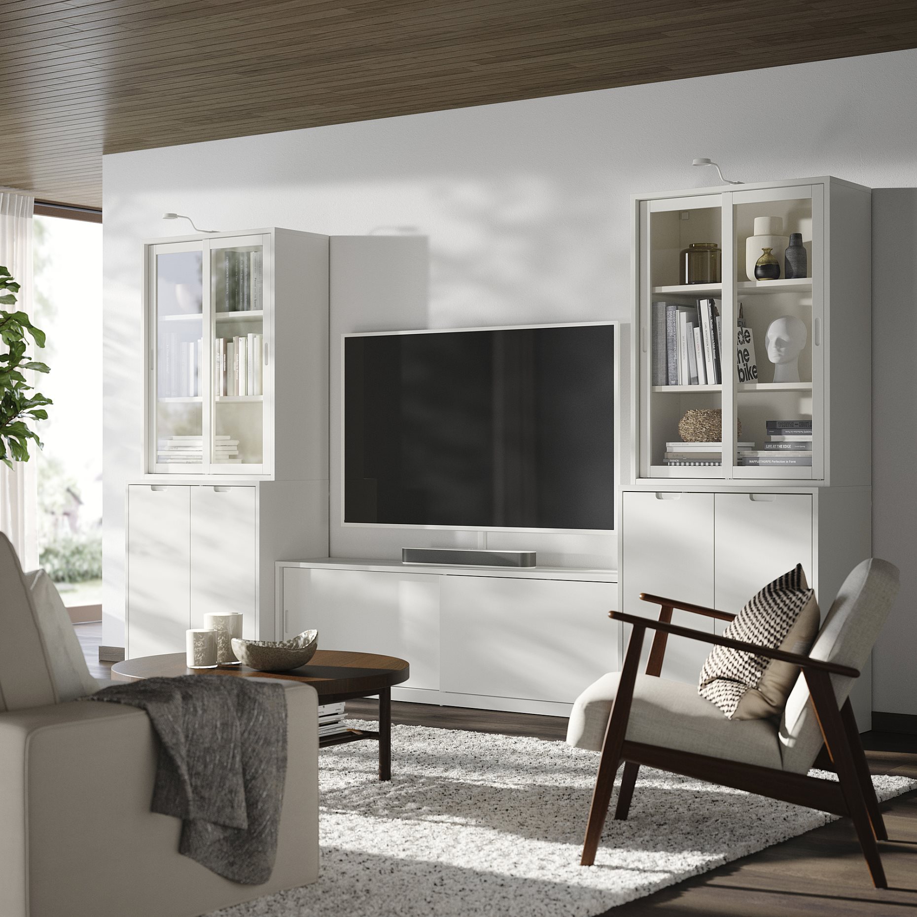TONSTAD, TV storage combination, 339x47x201 cm, 595.717.62