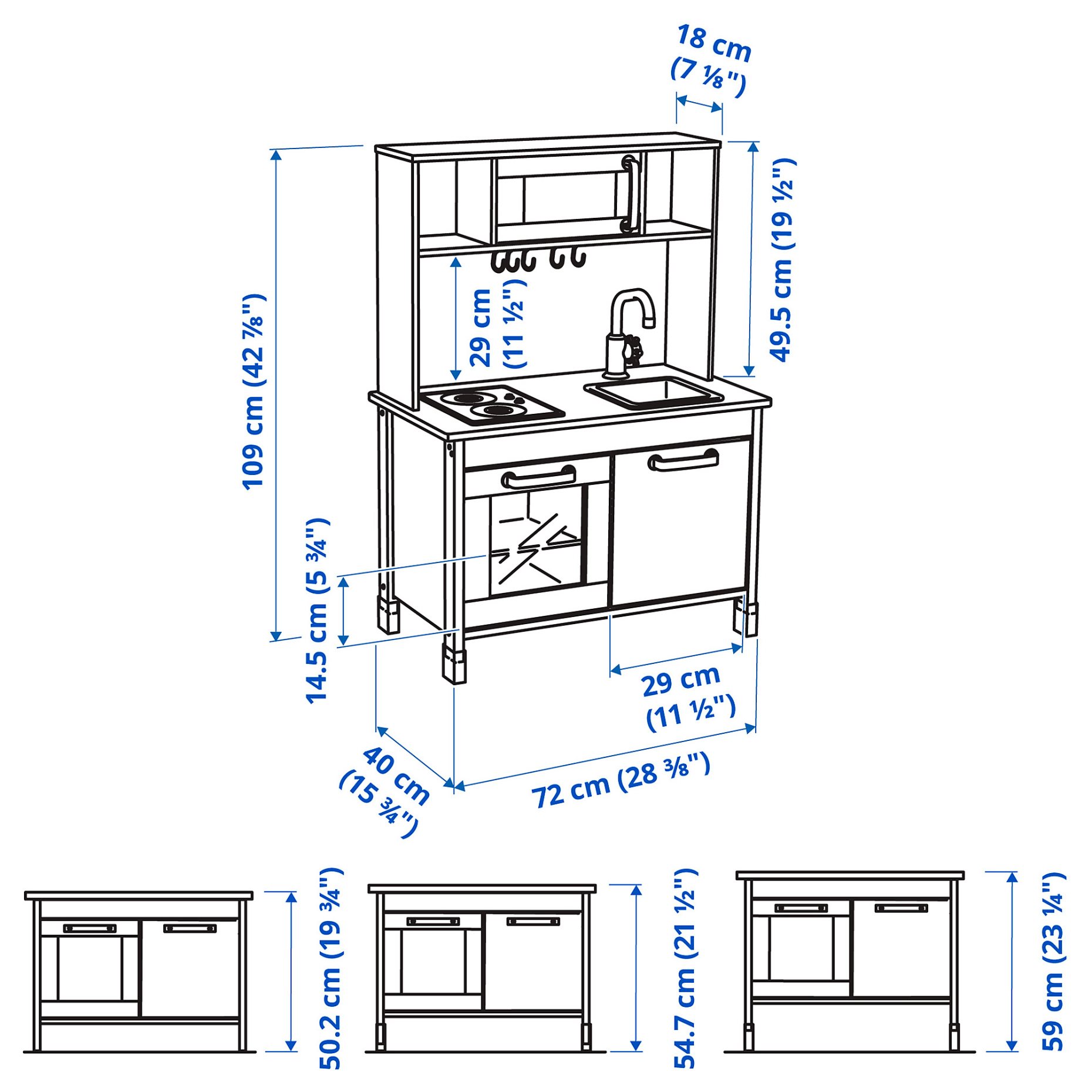 DUKTIG, play kitchen, 603.199.72