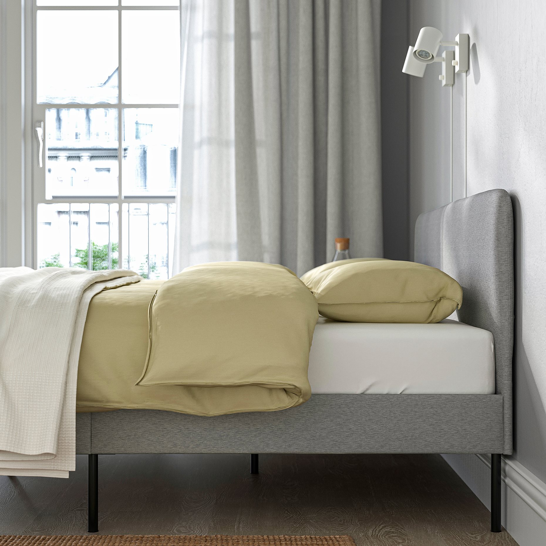 SLATTUM, upholstered bed, 160x200 cm, 604.463.76