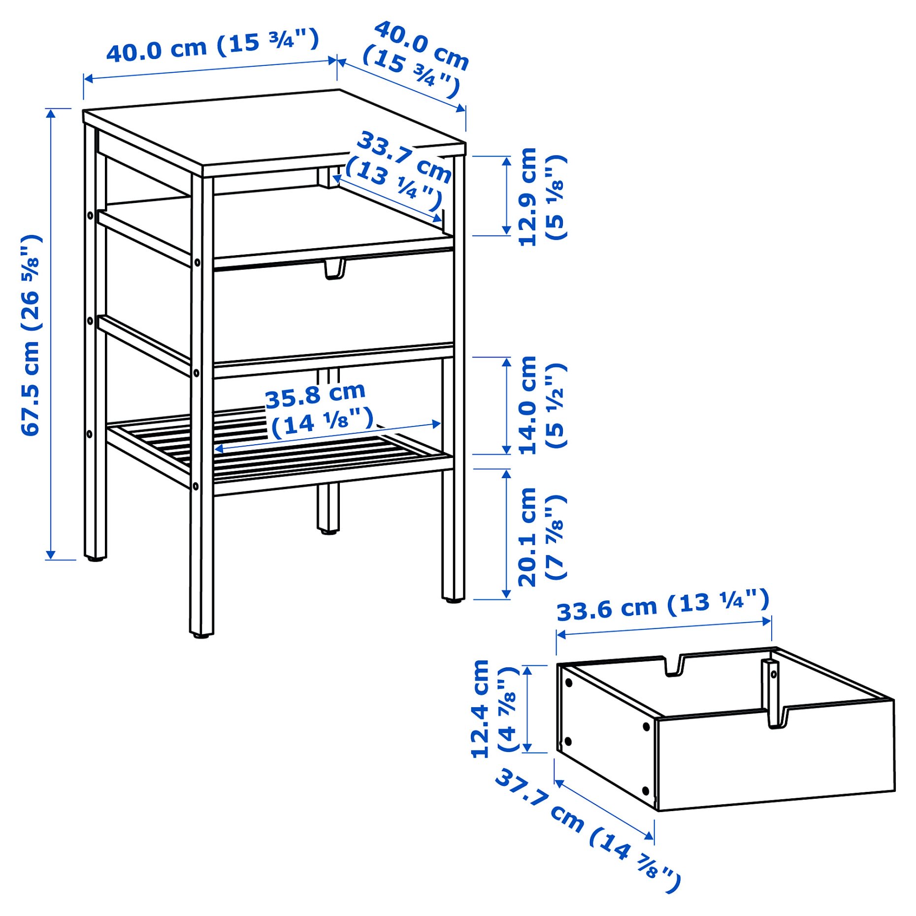 NORDKISA, bedside table, 604.476.77