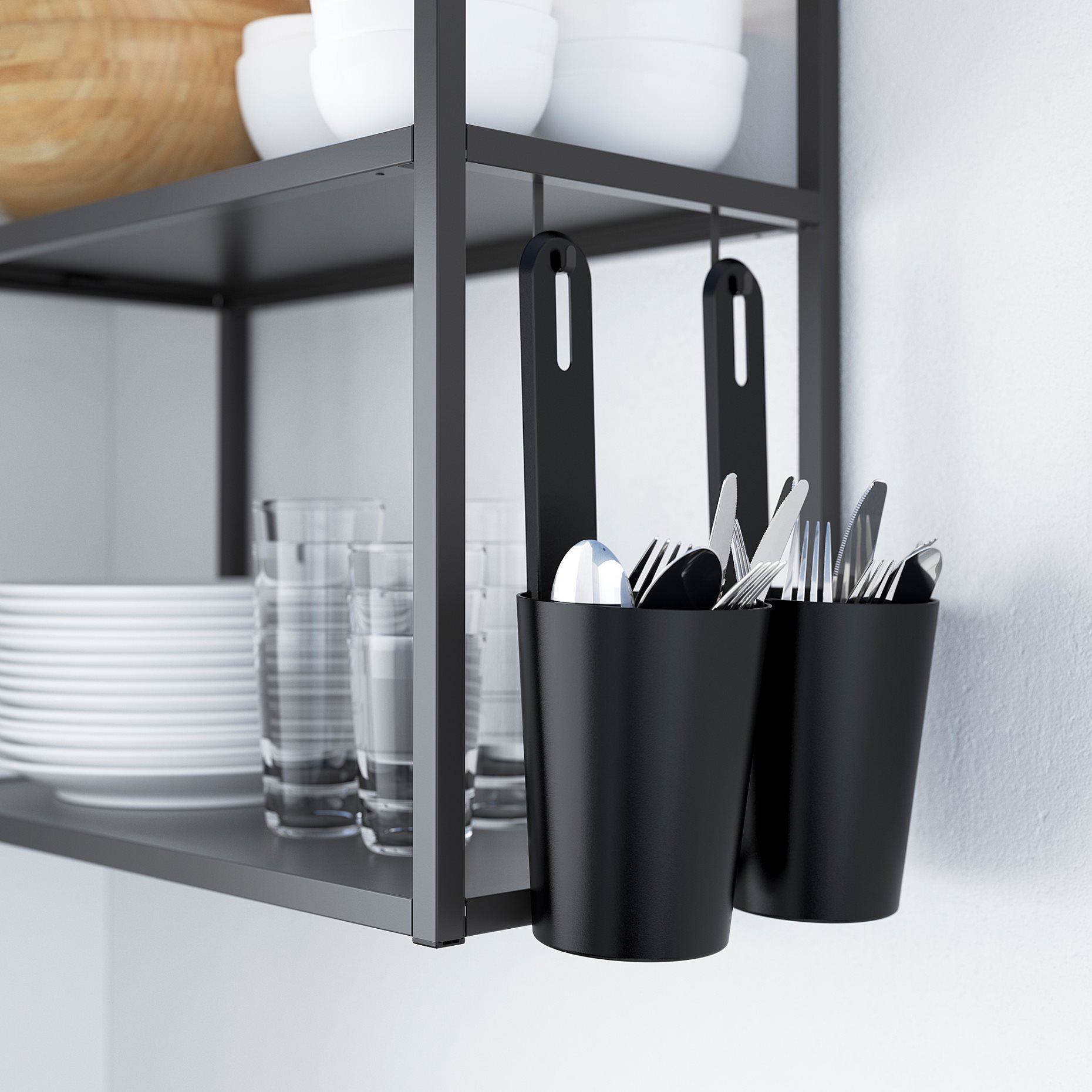 ENHET, wall frame with shelves, 40x30x75 cm, 604.489.45