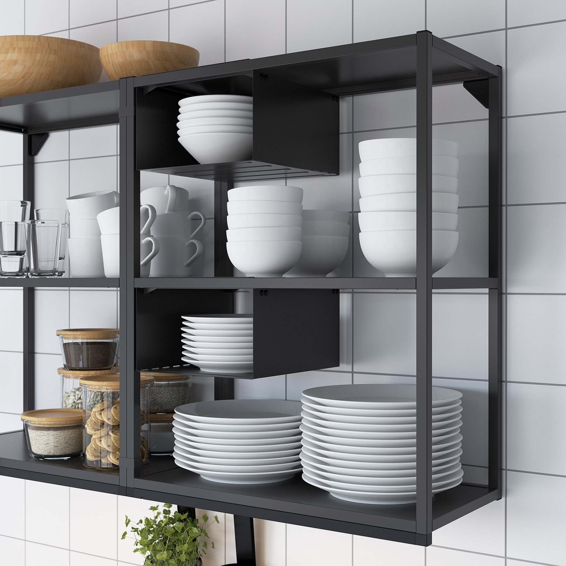 ENHET, wall frame with shelves, 40x30x75 cm, 604.489.45