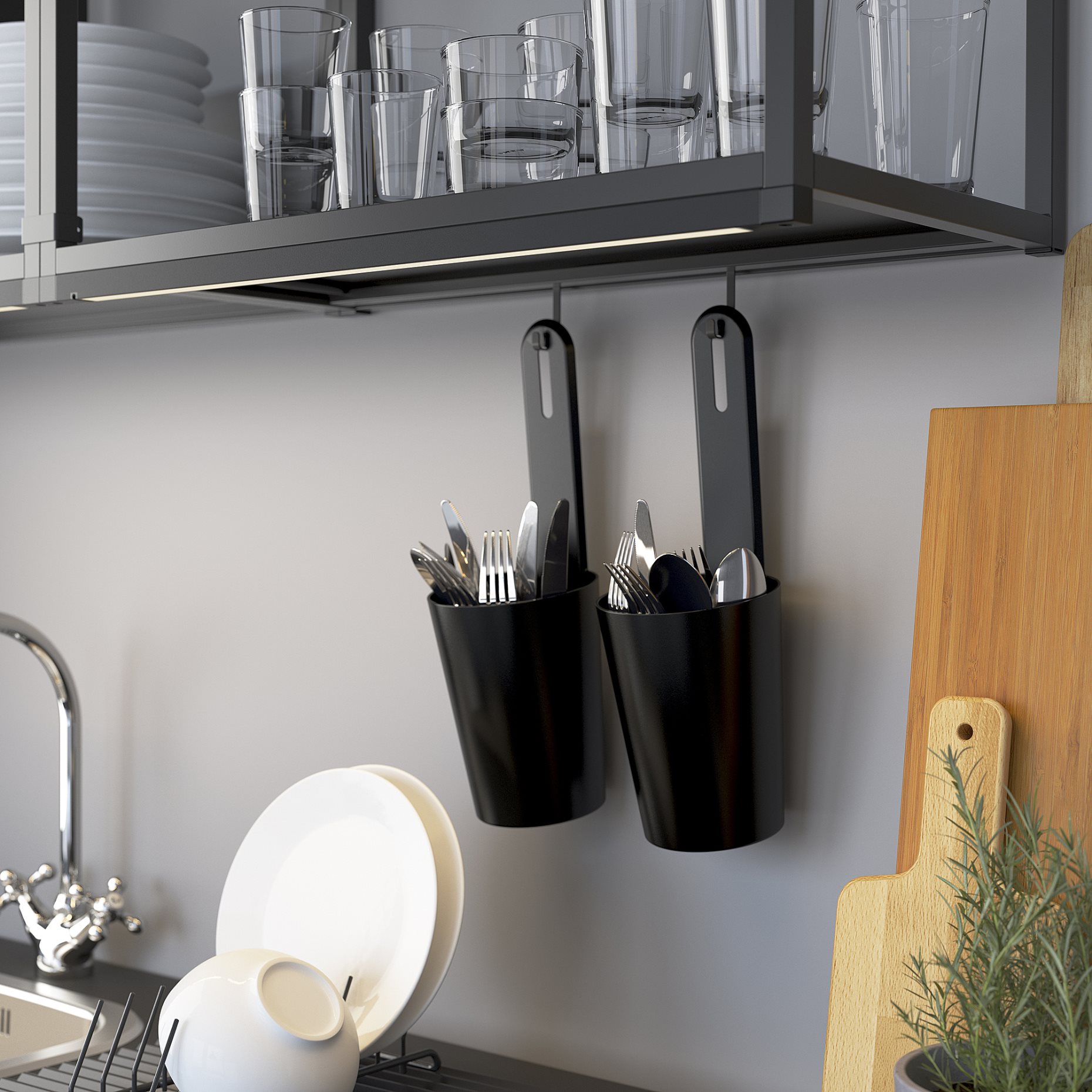 ENHET, wall frame with shelves, 40x30x75 cm, 604.489.45
