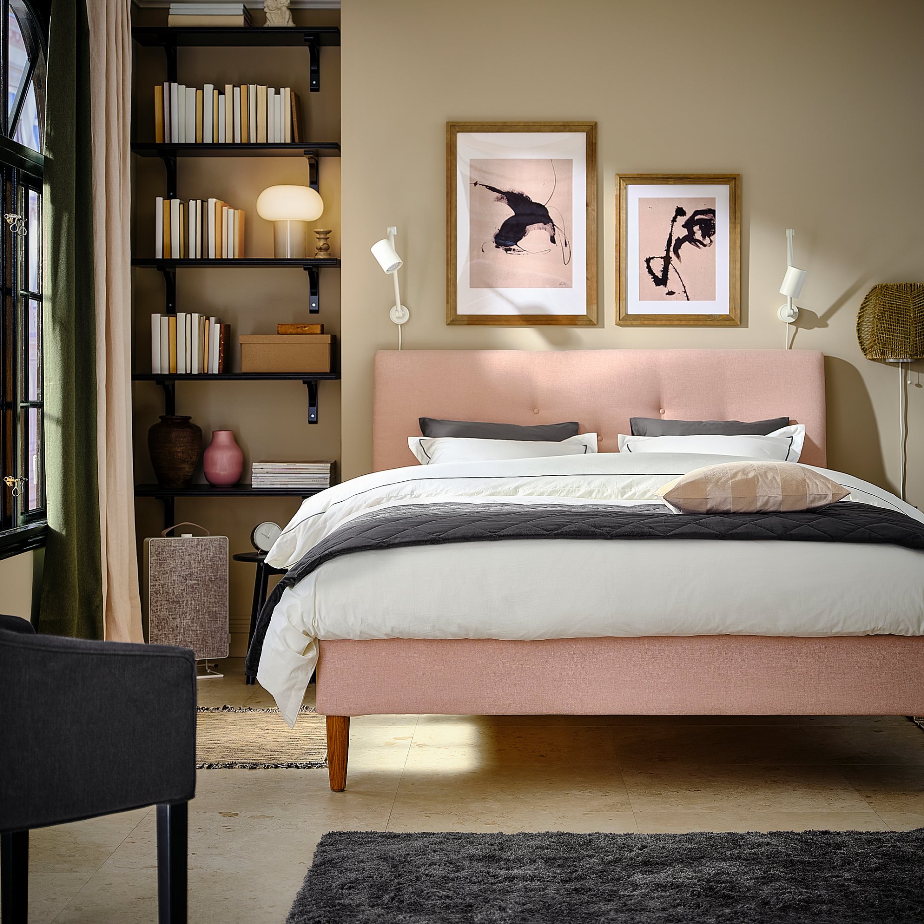 IDANÄS, upholstered bed, 160x200 cm, 604.589.44