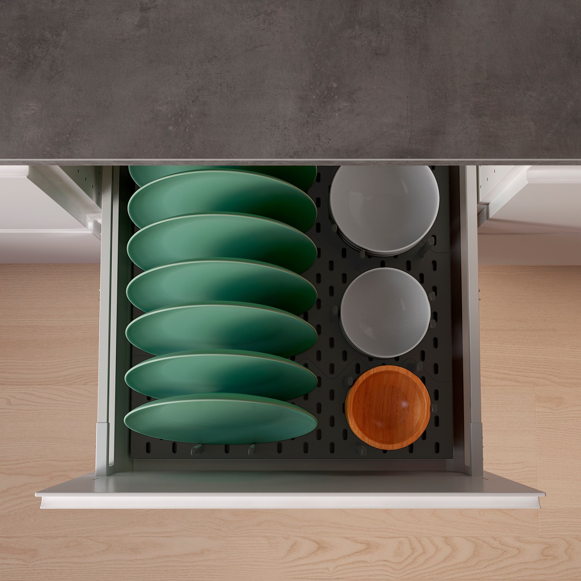 UPPDATERA, pegboard drawer organiser, 60 cm, 604.600.08