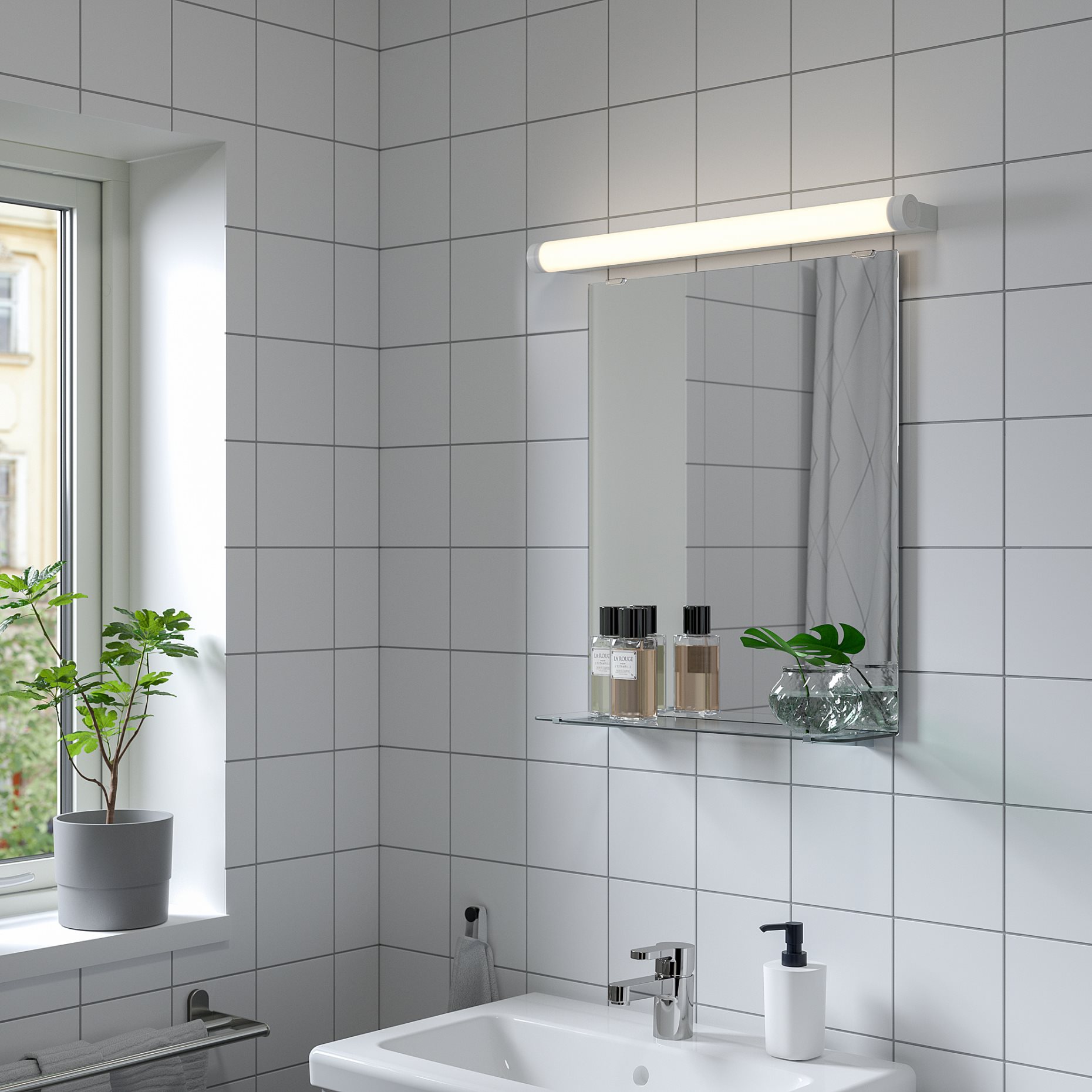 NYSJÖN, mirror with shelf, 50x60 cm, 604.708.37