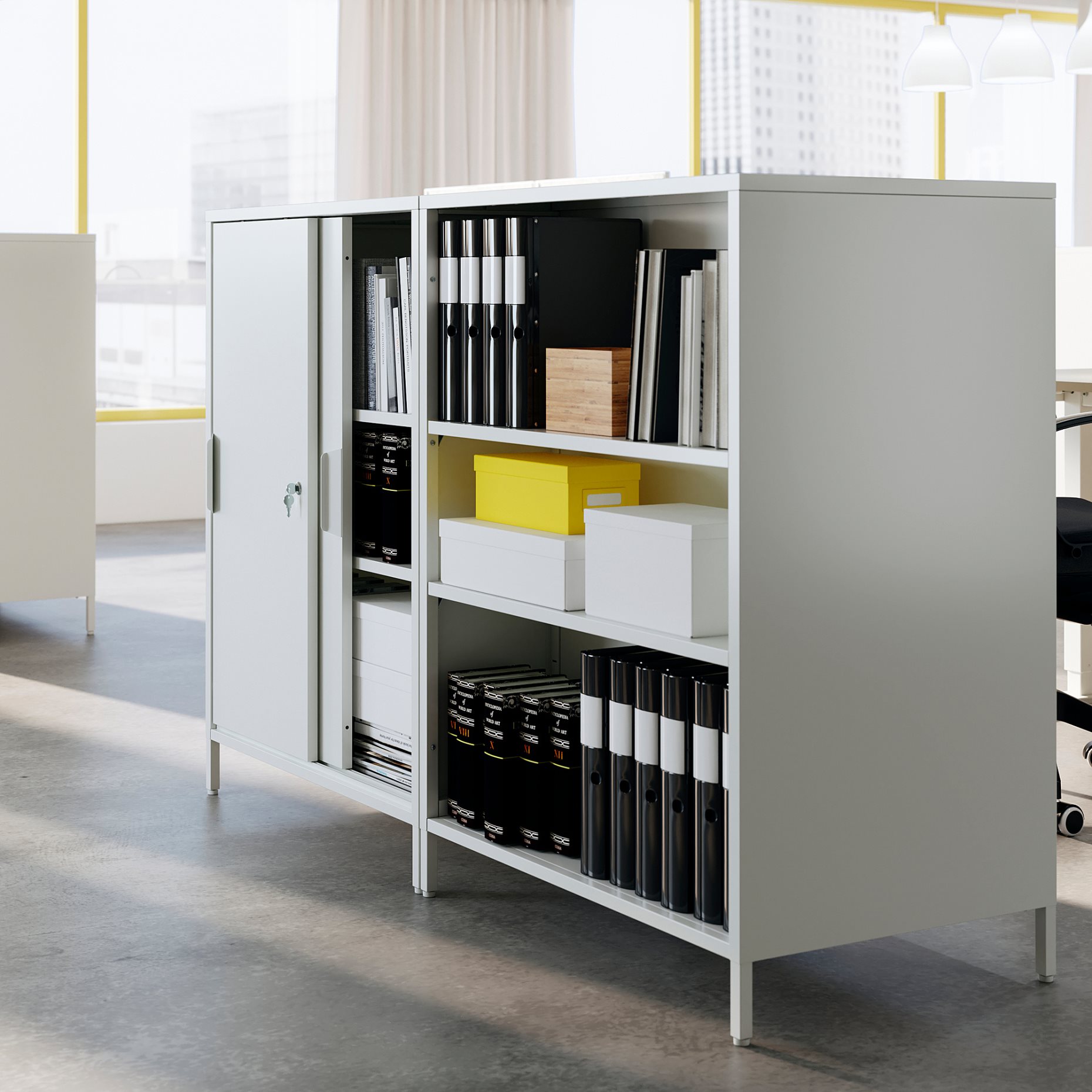 TROTTEN, cabinet with sliding doors, 80x110 cm, 604.747.60