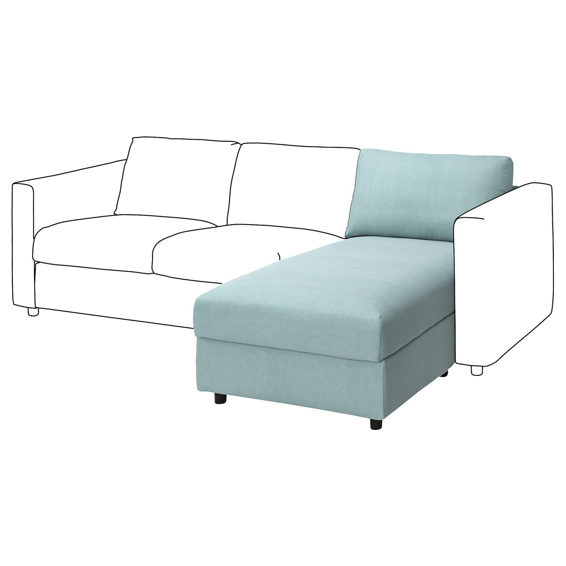 VIMLE, cover for chaise longue section, 604.961.49