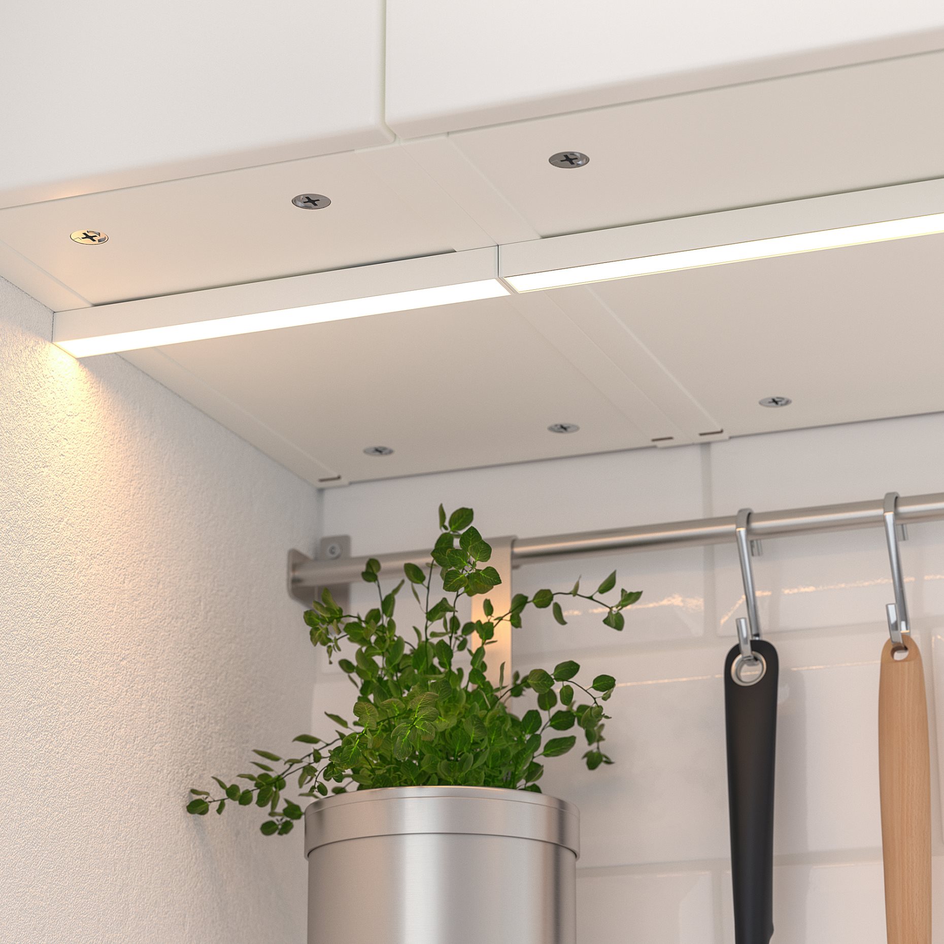 MITTLED, kitchen worktop lighting strip with built-in LED light source/dimmable, 60 cm, 605.285.84