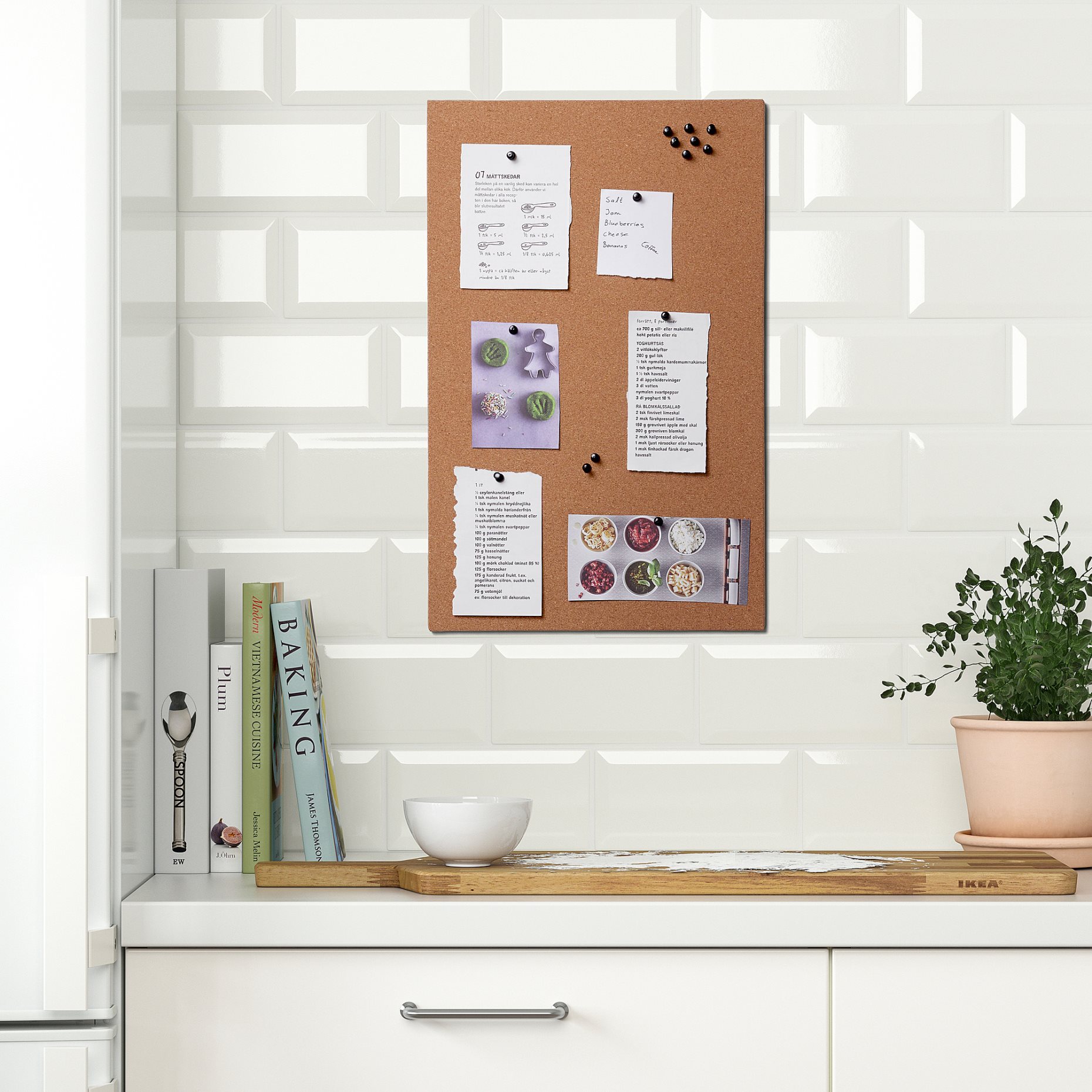 FLÖNSA, memo board with pins, 52x33 cm, 605.324.68