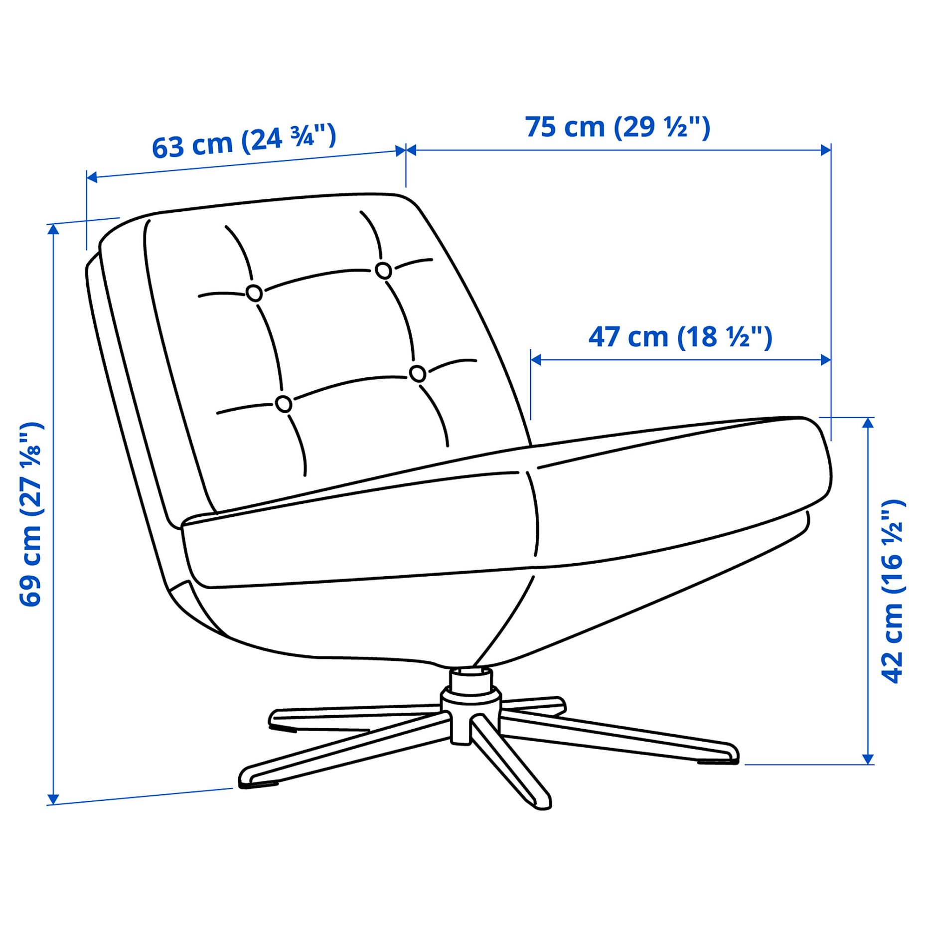 DYVLINGE, swivel armchair, 605.551.53