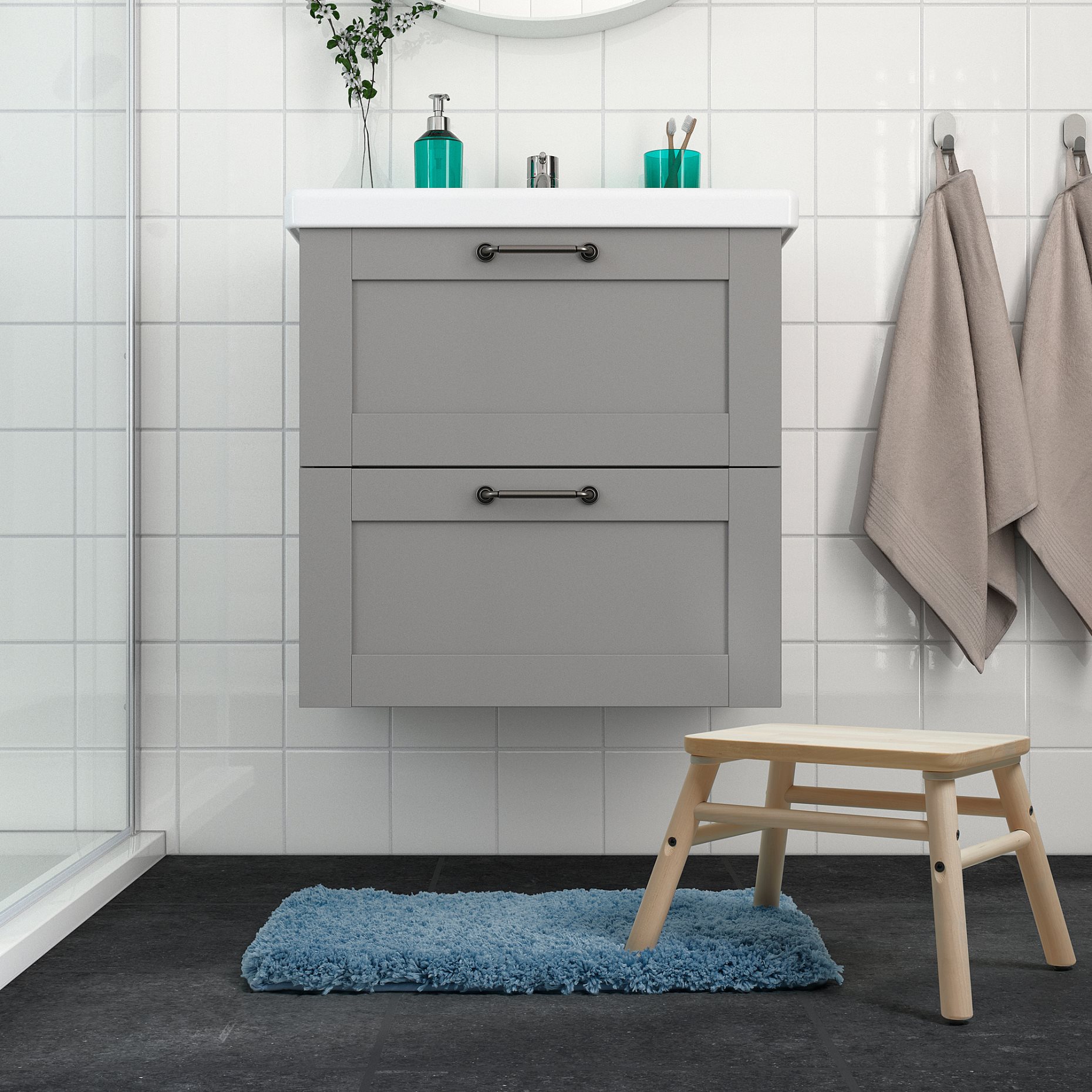 ALMTJÄRN, bath mat, 40x60 cm, 605.579.96