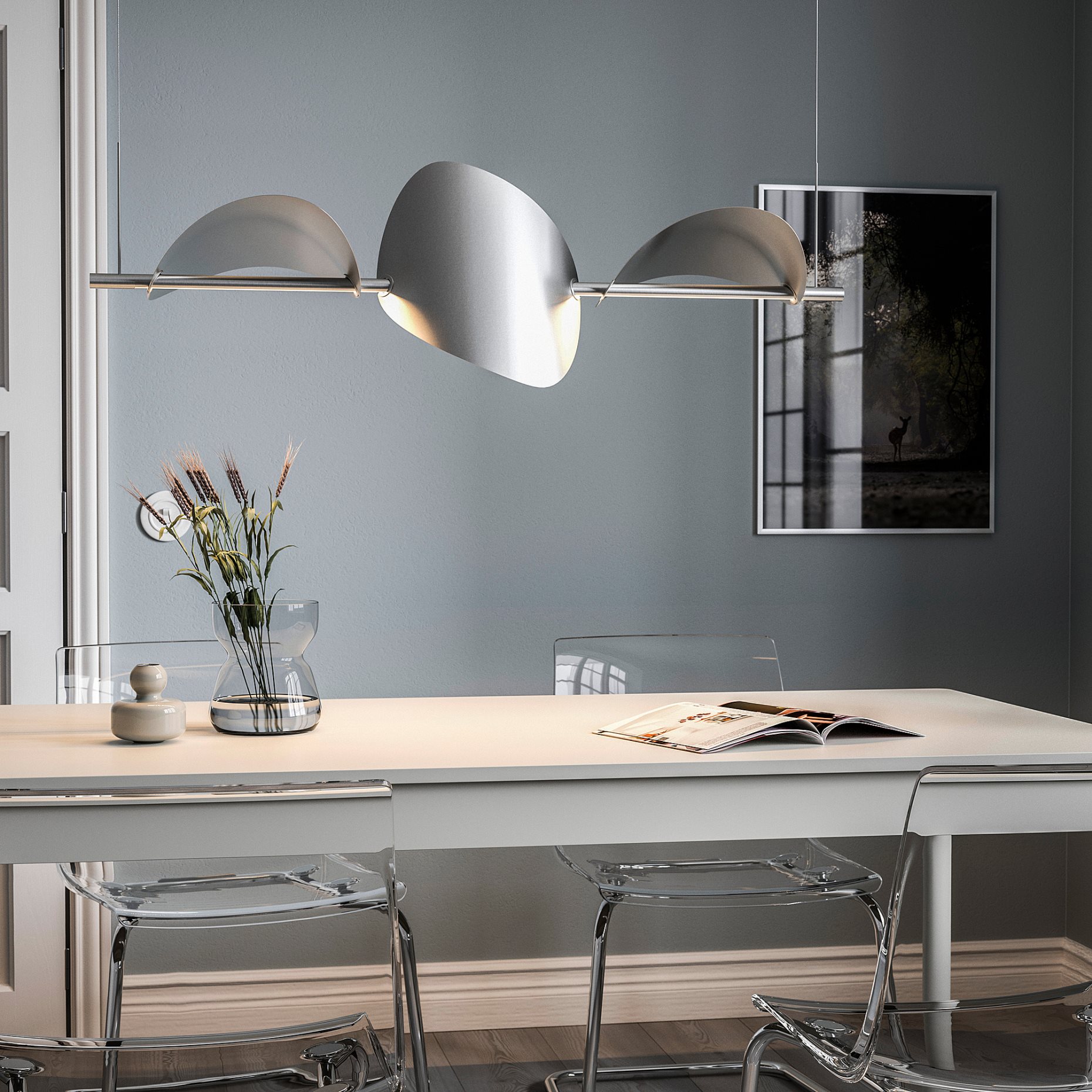 BACKSTÖRN, dimmable pendant lamp with built in LED light source, 108 cm, 605.778.76