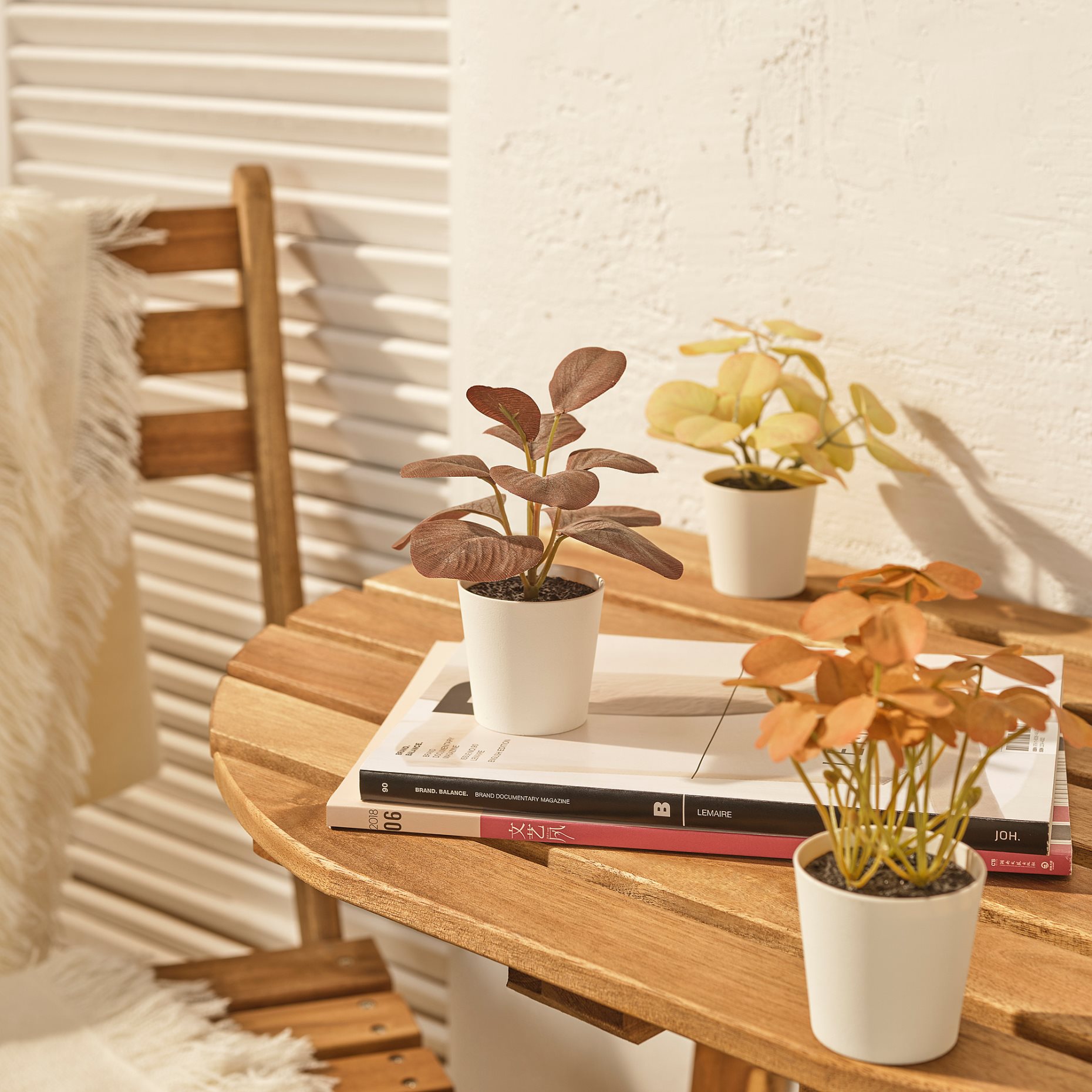 FEJKA, artificial potted plant with pot/in/outdoor/leaves/set of 3, 6 cm, 605.824.77