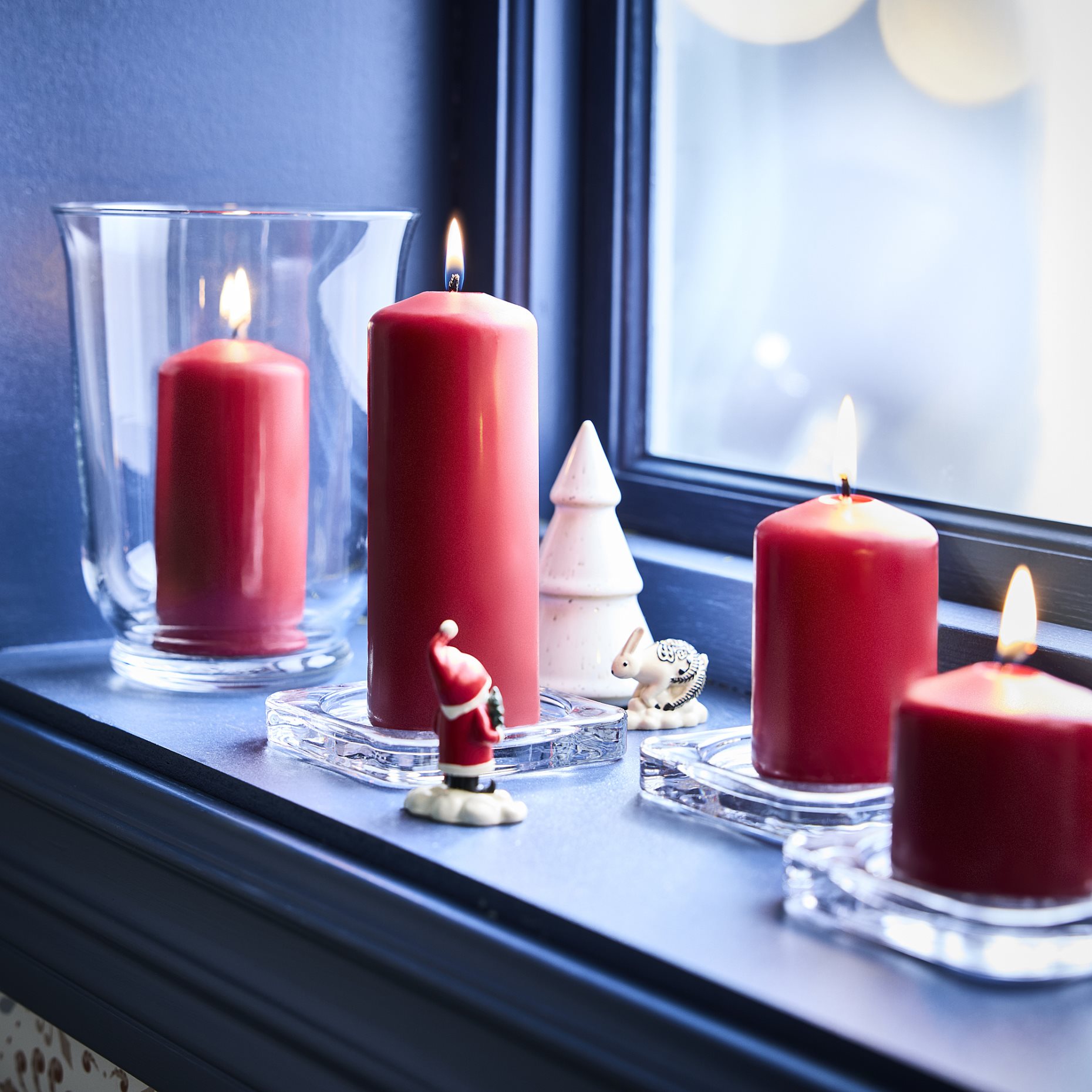 FENOMEN, unscented pillar candle, set of 4, 605.995.00