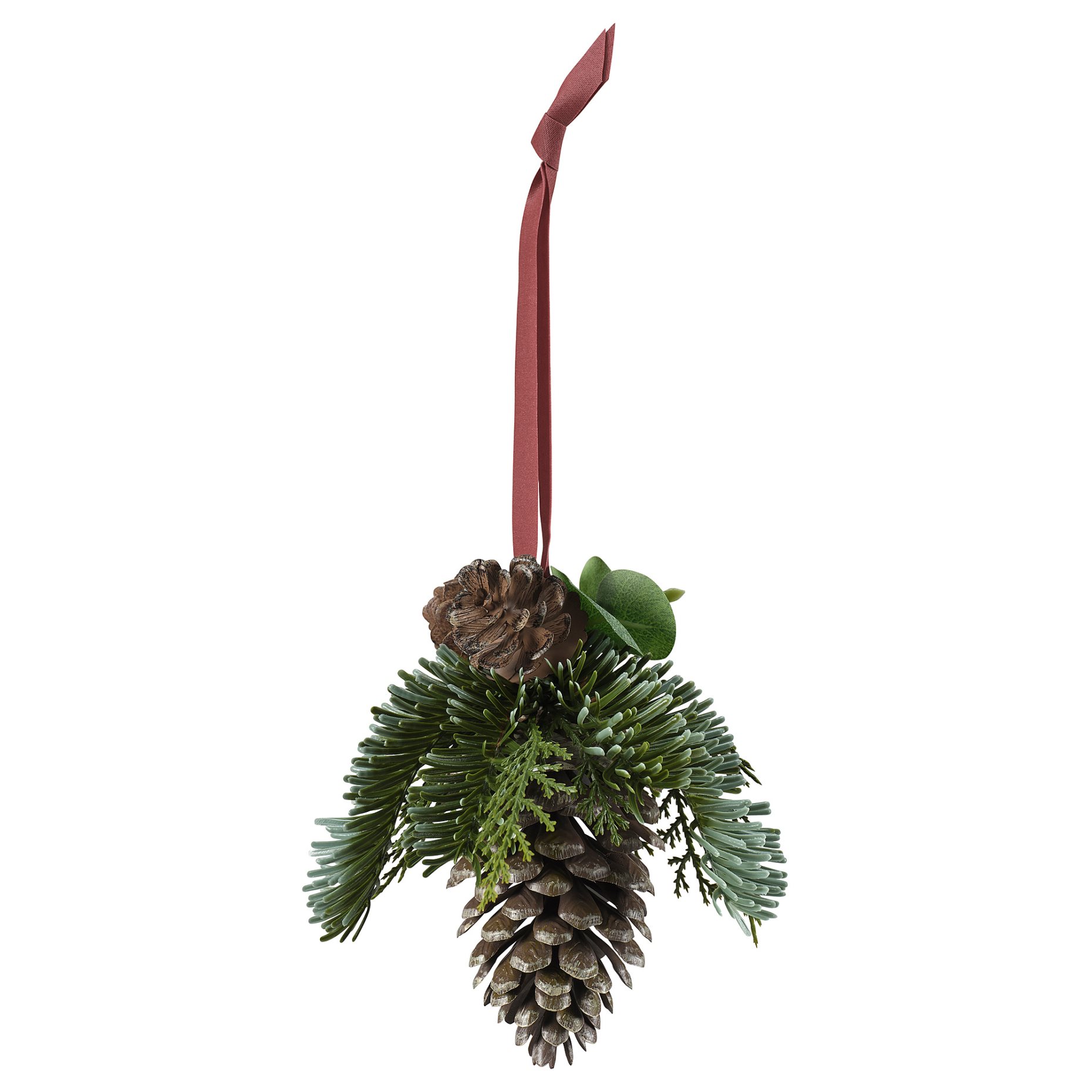 VINTERFINT, artificial hanging decoration in/outdoor/pine cone, 14 cm, 606.095.56