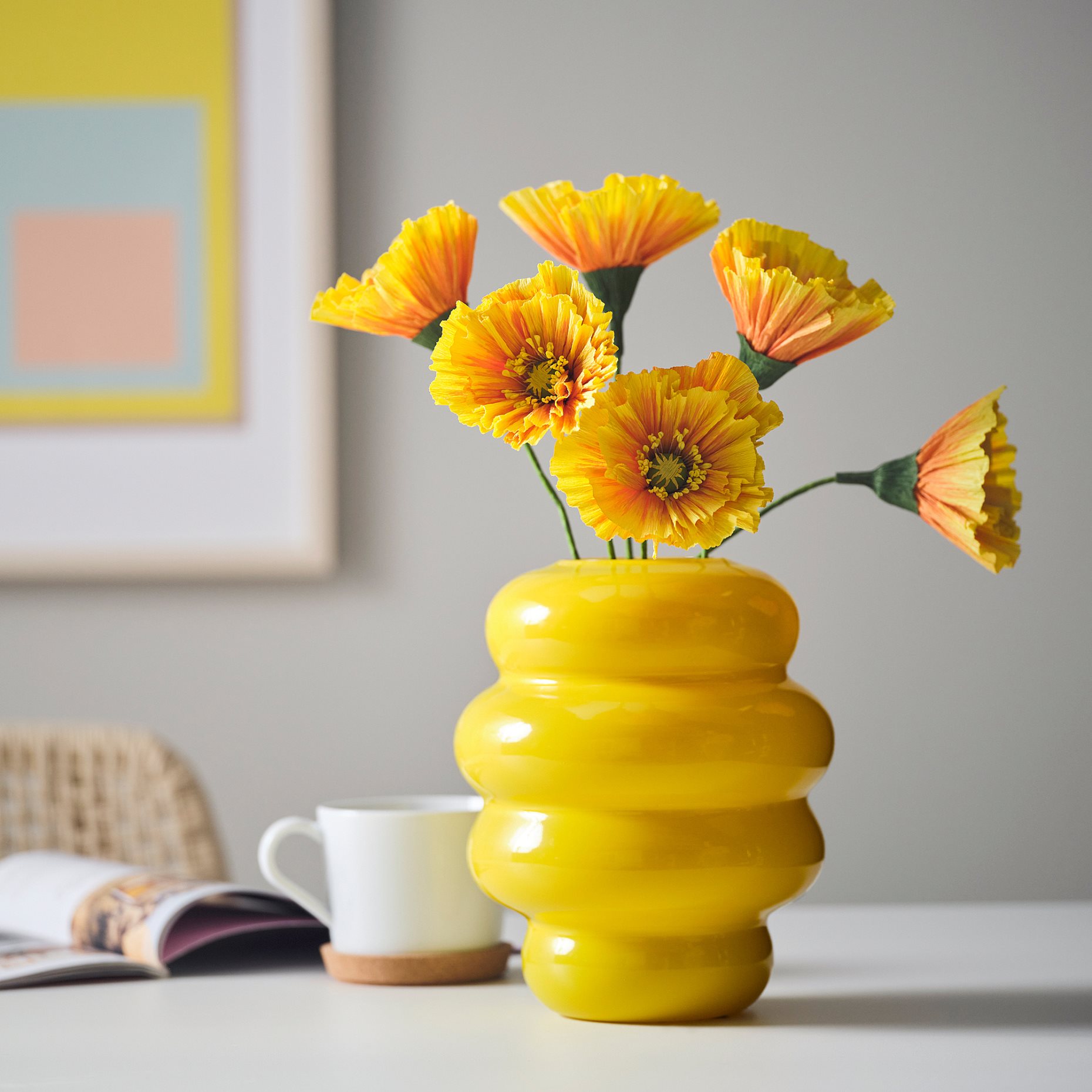 GULDSPETT, artificial flower/Poppy, 40 cm, 606.149.68