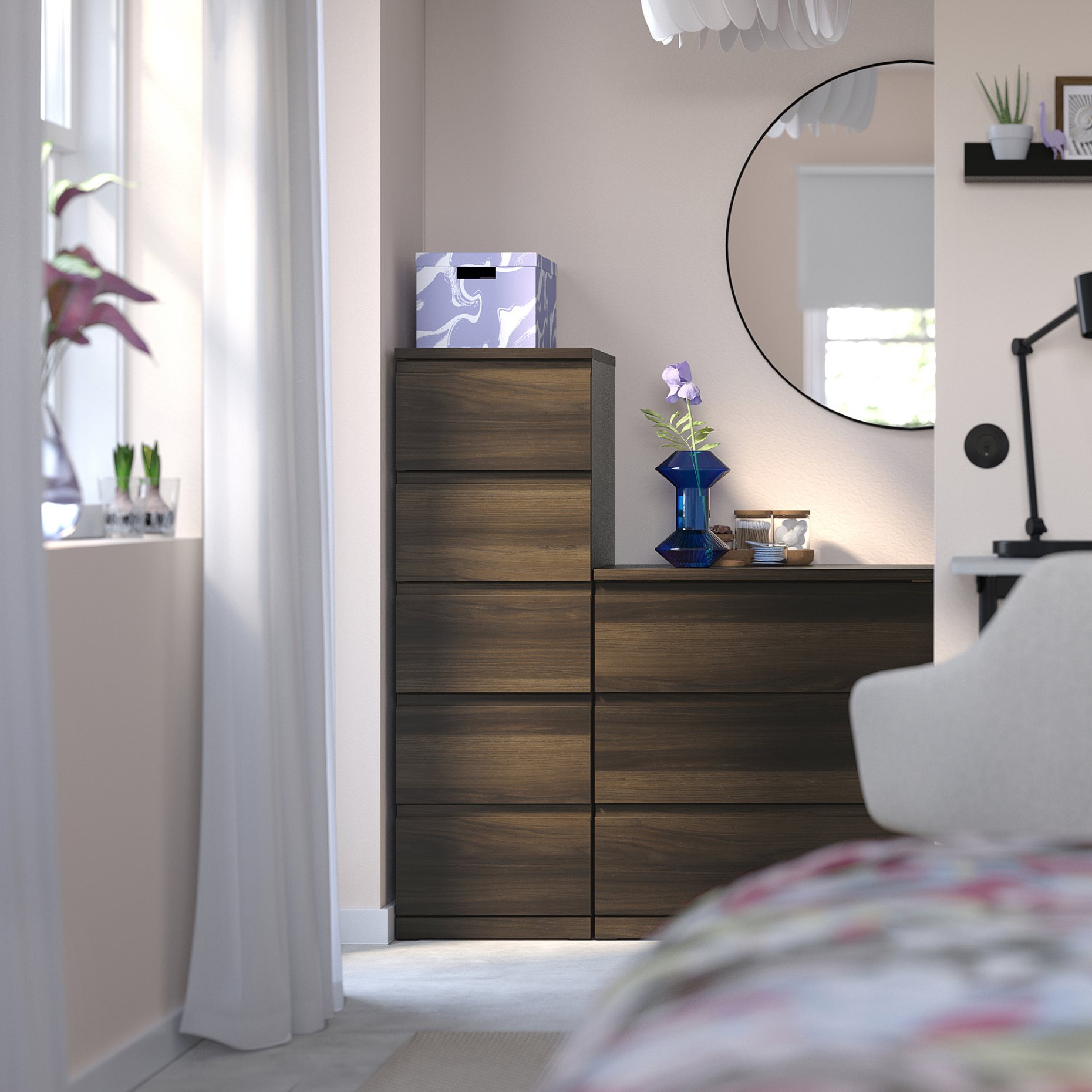 STORKLINTA, chest of 5 drawers, 40x50x120 cm, 606.275.55