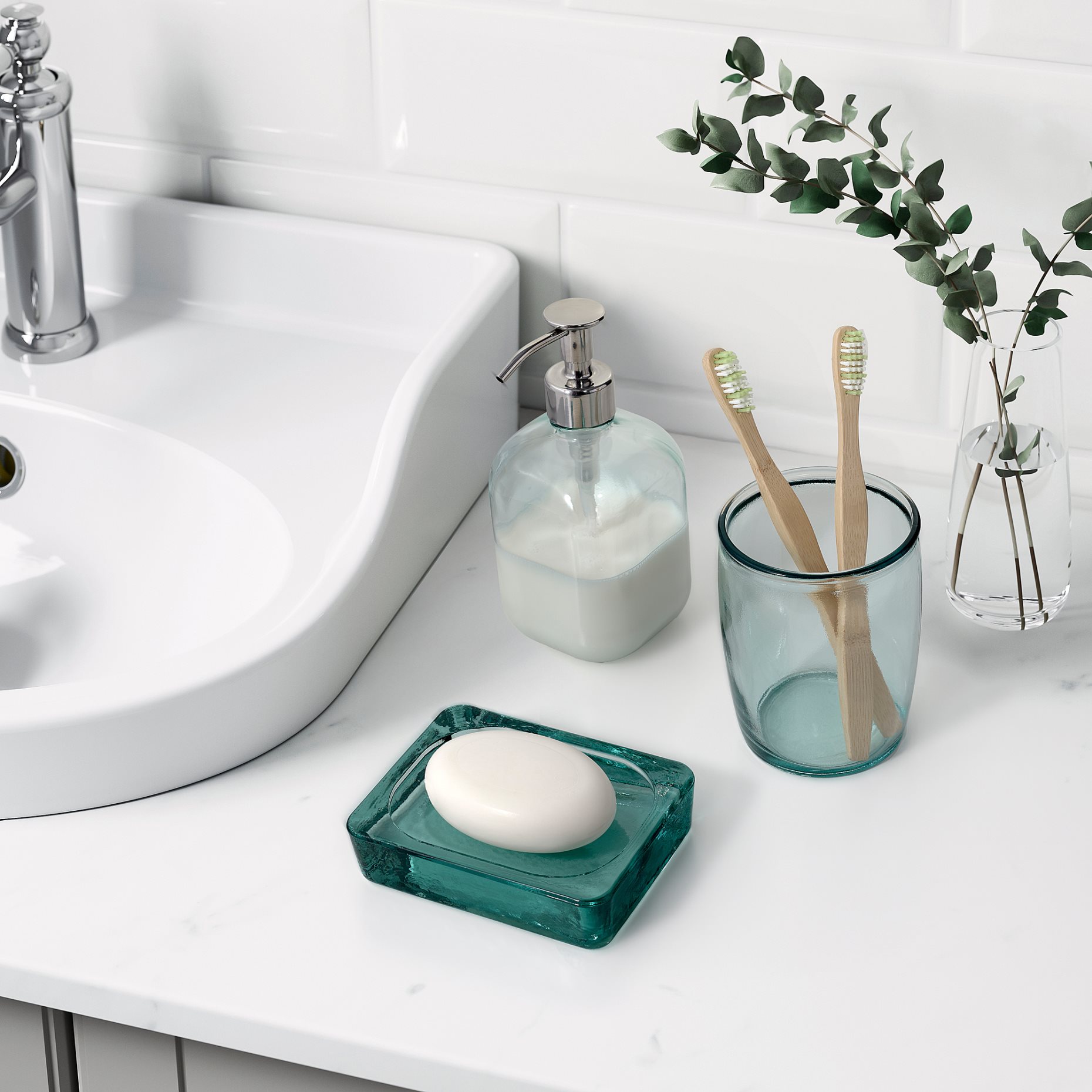 SKOGSFALK, 3-piece bathroom set, 606.369.51