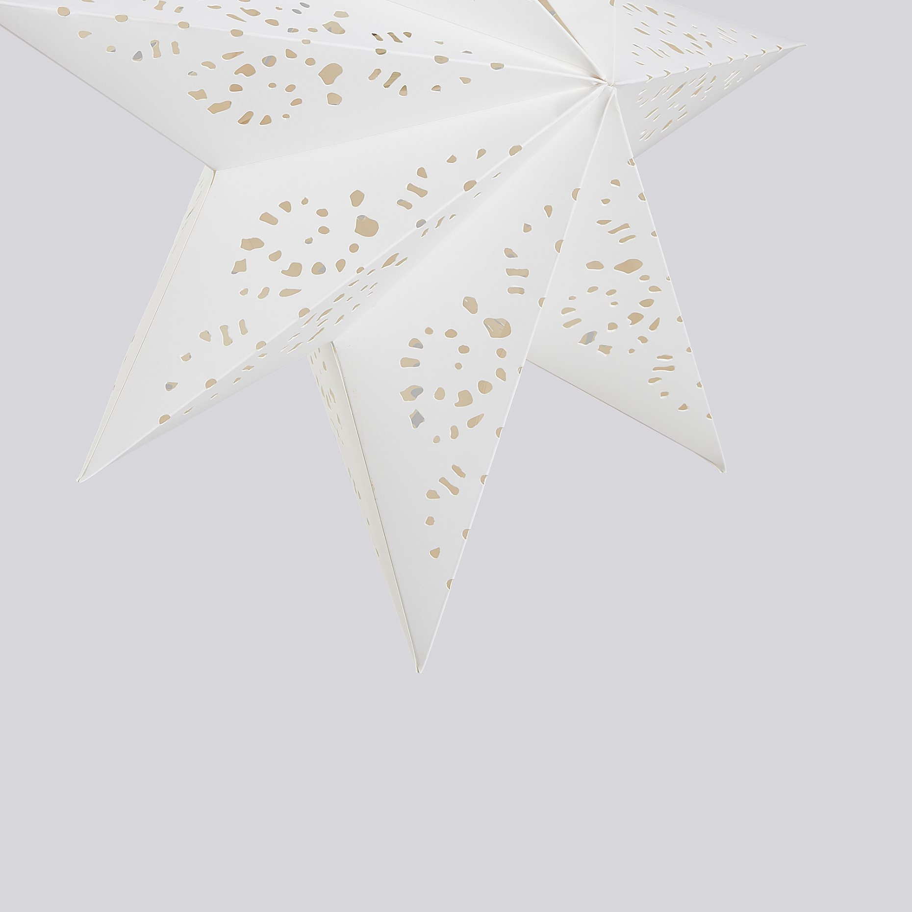 STRÅLA, lamp shade star/lace, 48 cm, 606.398.84