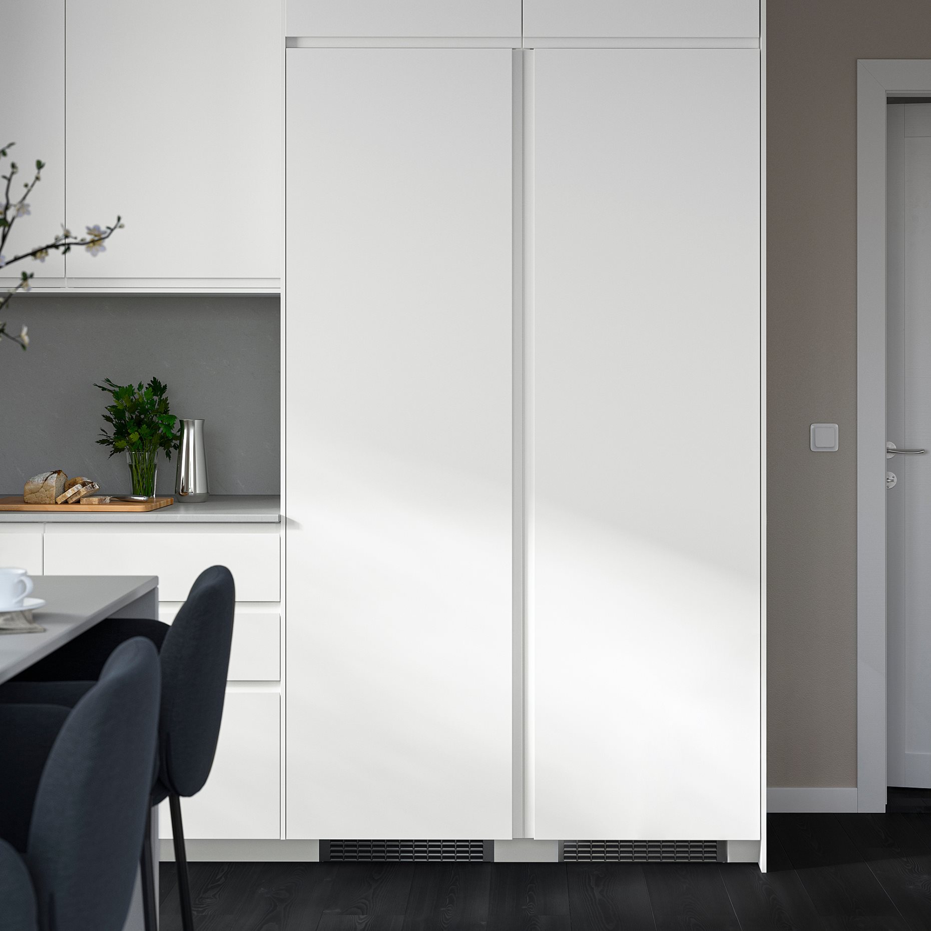 VOXTORP, door with vertical handle, 60x200 cm, 606.489.92