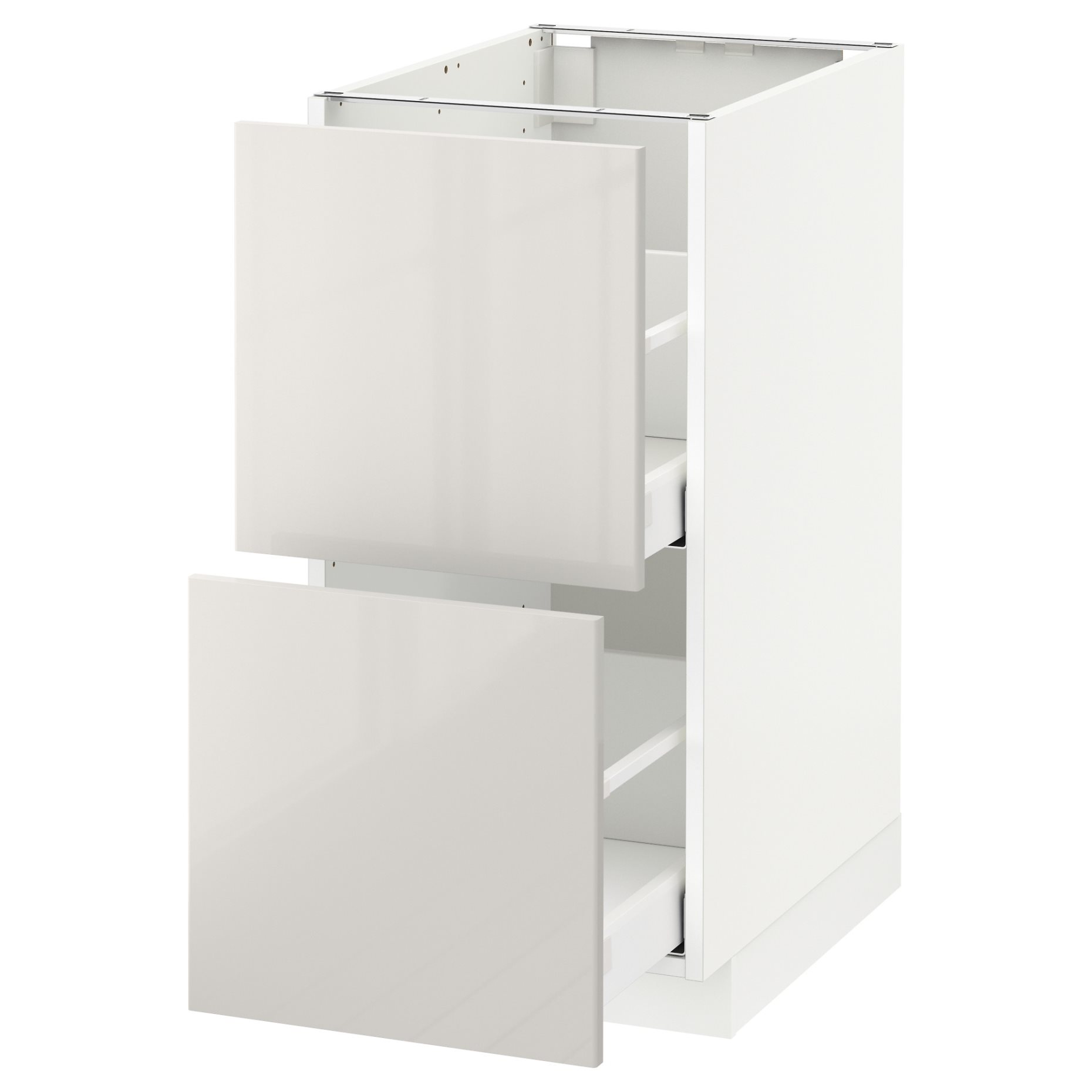 METOD/MAXIMERA, base cabinet 2 fronts/2 high drawers, 691.683.94