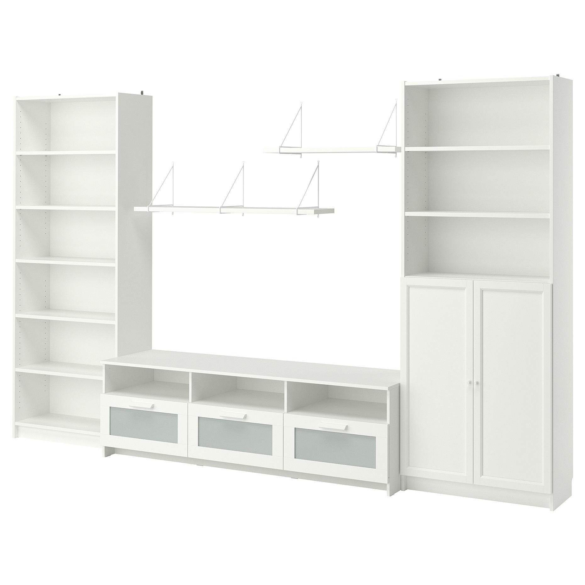 BILLY/BRIMNES, TV storage combination, 340x41x202 cm, 693.986.20