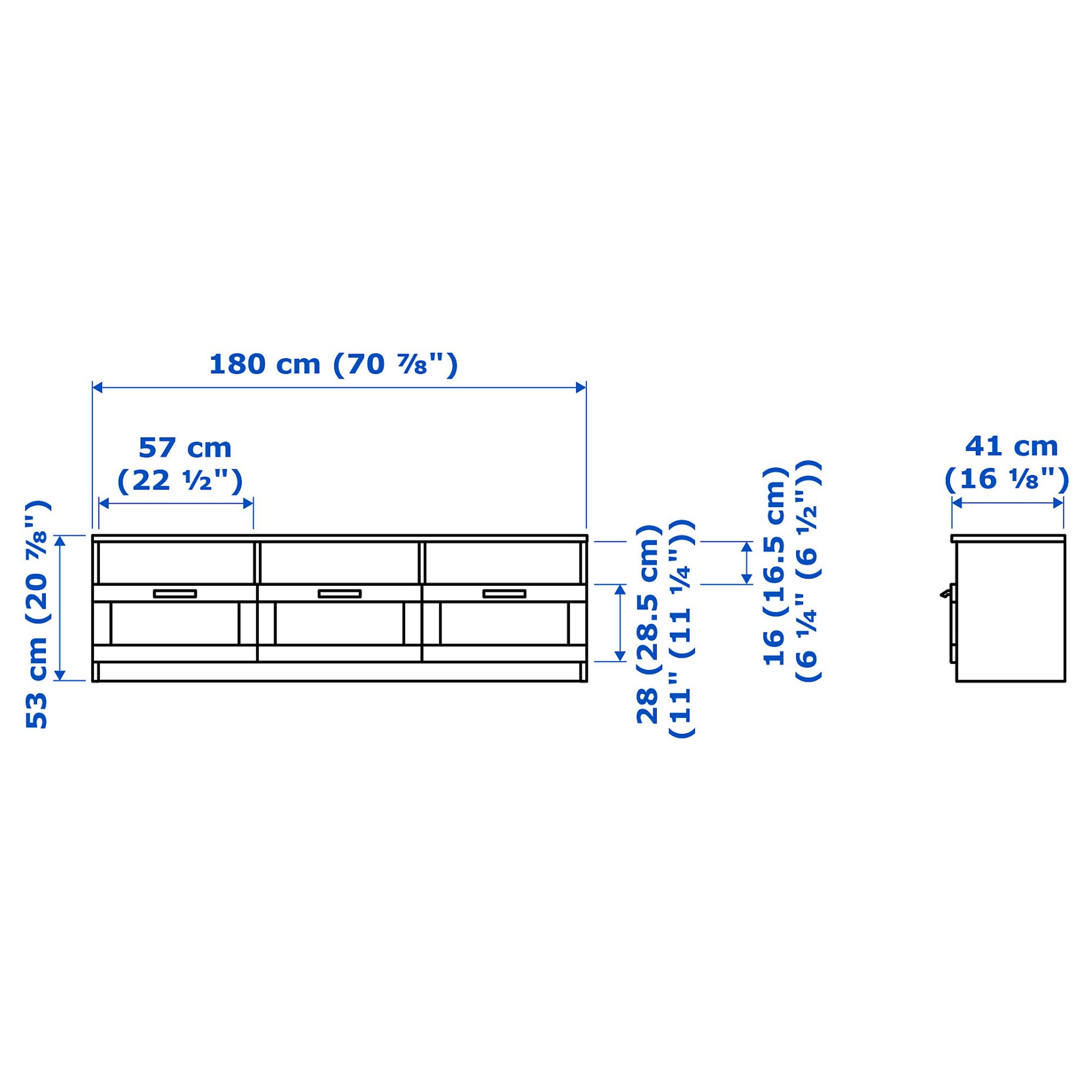 BILLY/BRIMNES, TV storage combination, 340x41x202 cm, 693.986.20
