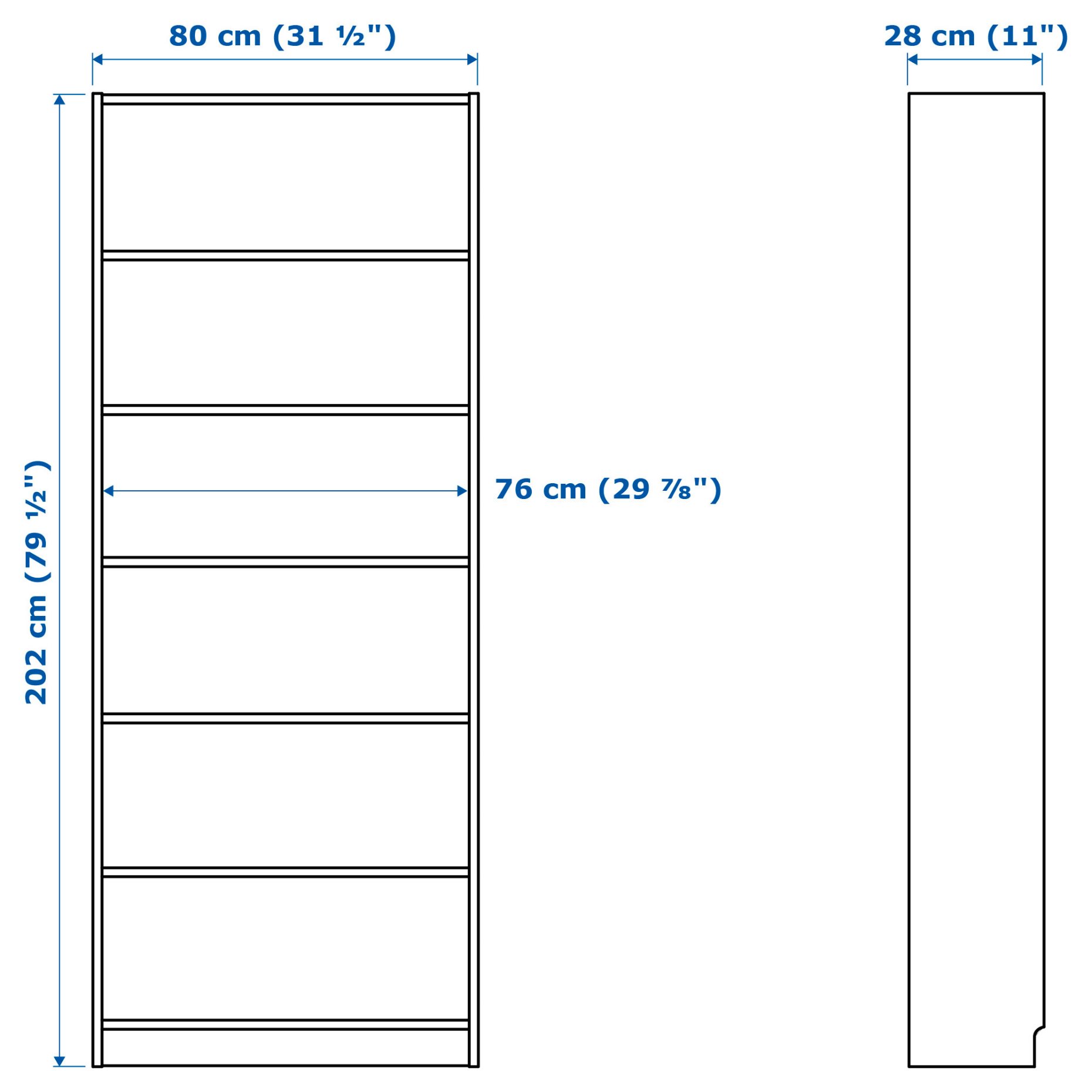 BILLY/BRIMNES, TV storage combination, 340x41x202 cm, 693.986.20