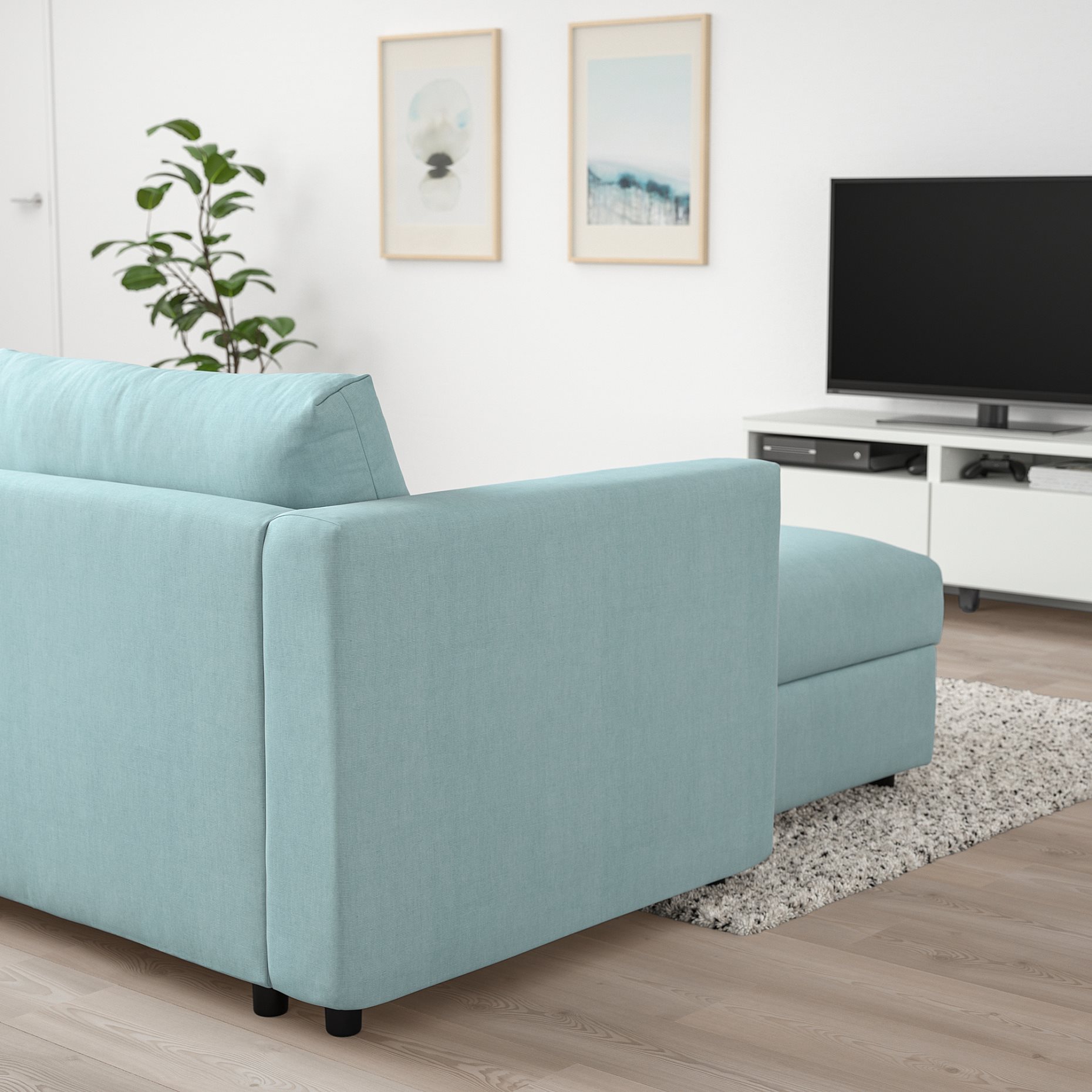 VIMLE, 3-seat sofa with chaise longue, 693.991.39