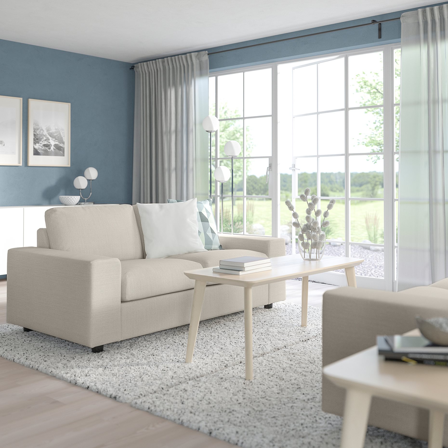 VIMLE, 2-seat sofa with wide armrests, 694.005.43