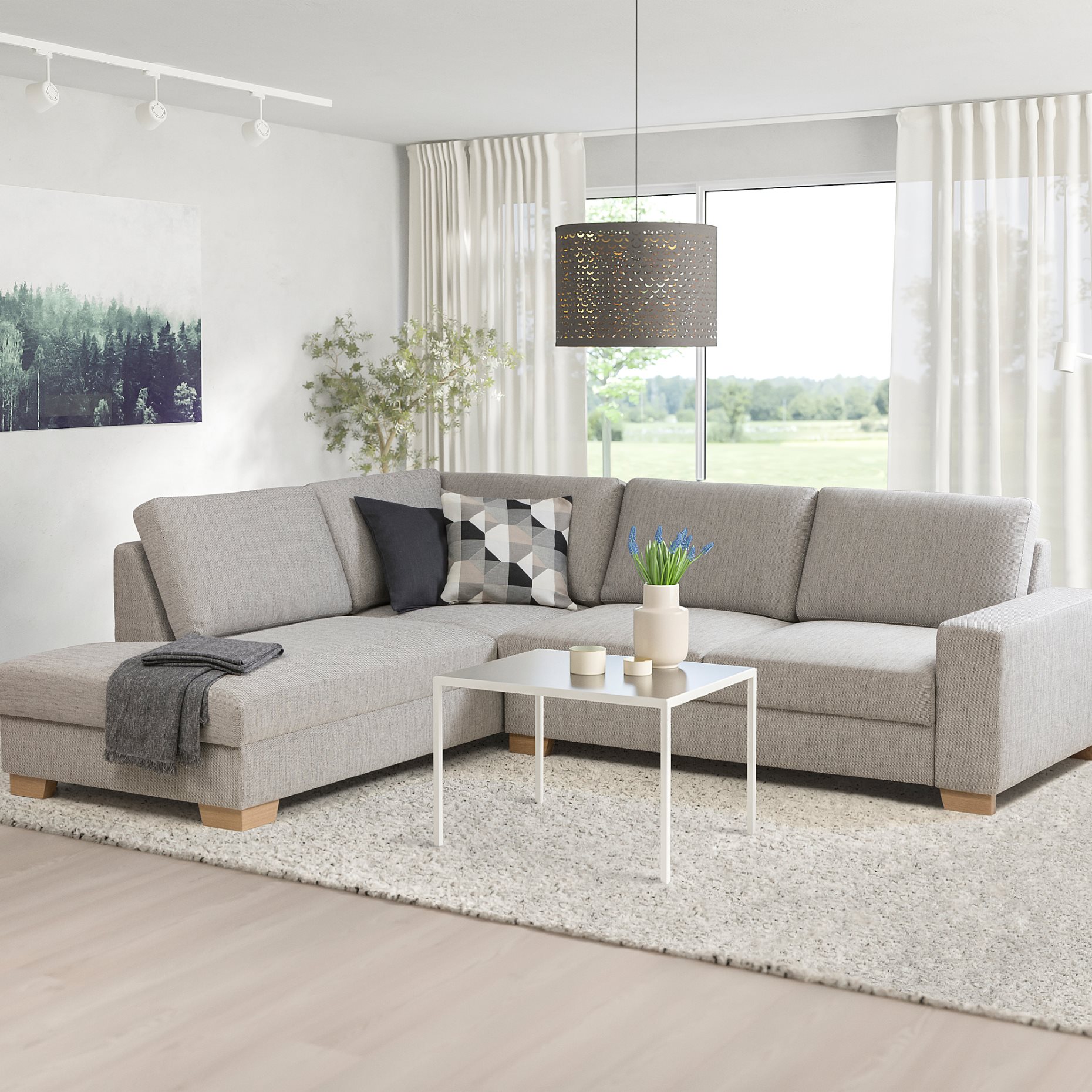 SÖRVALLEN, corner sofa 3-seat with open end/left, 694.194.01
