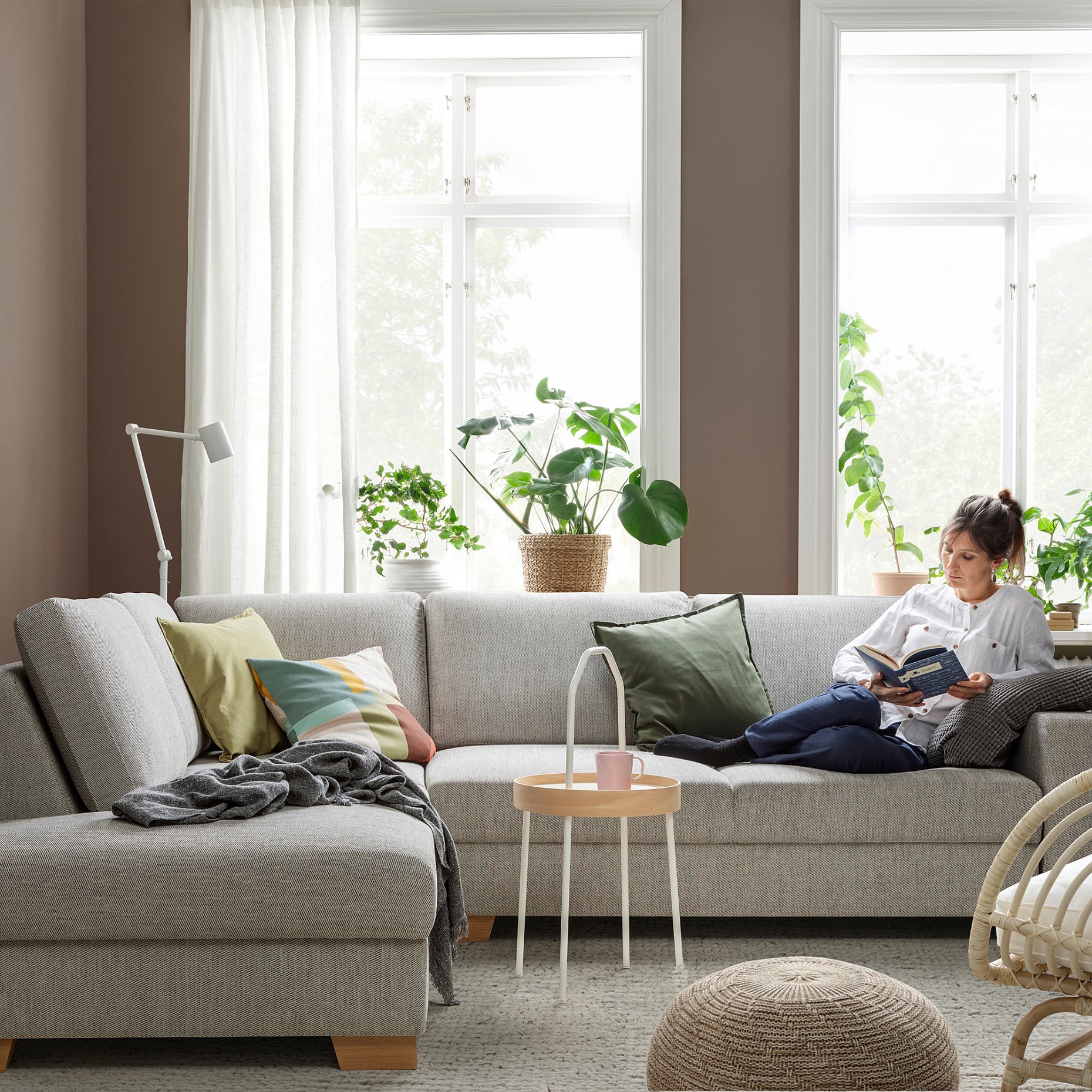 SÖRVALLEN, corner sofa 3-seat with open end/left, 694.194.01