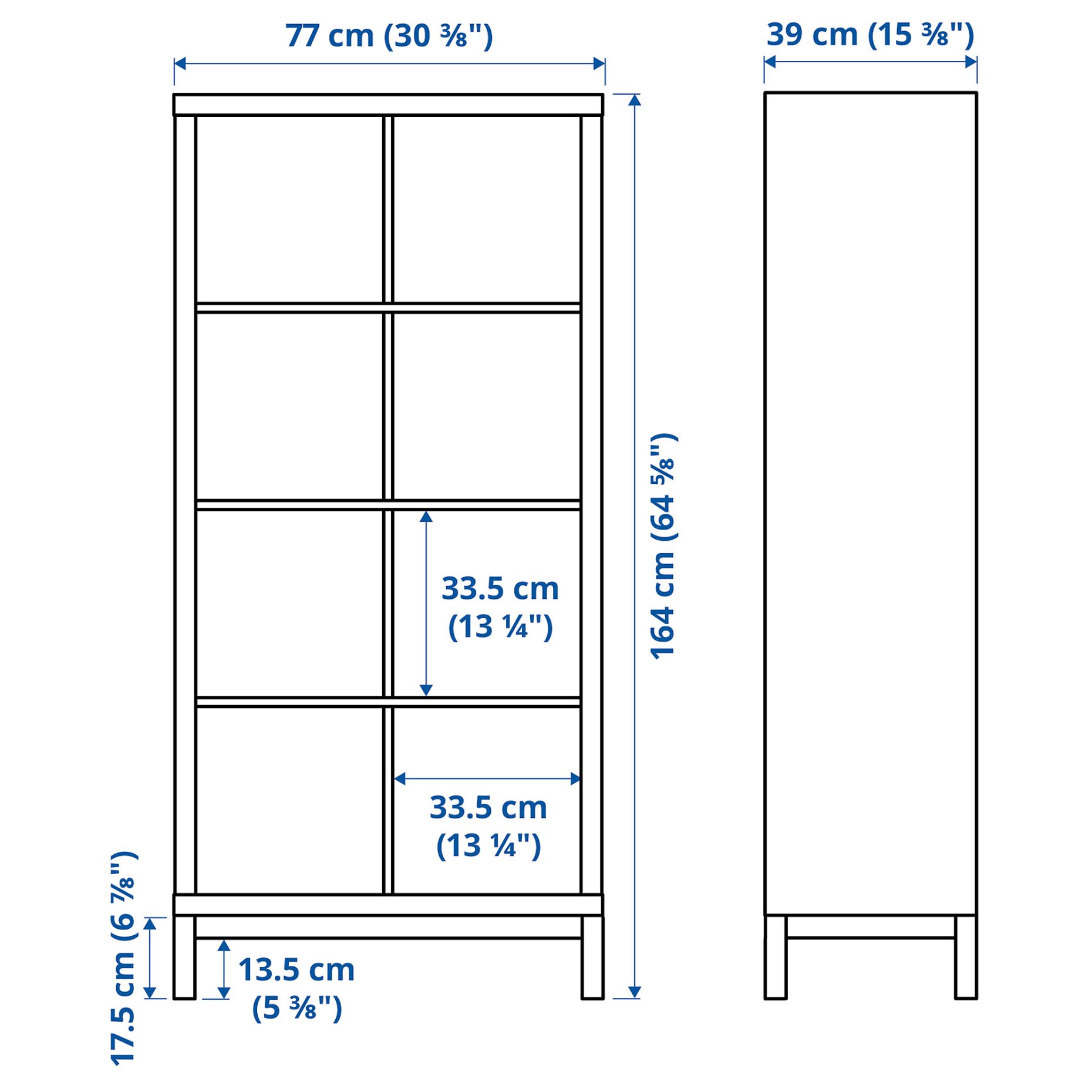 KALLAX, shelving unit with underframe, 77x164 cm, 694.426.42