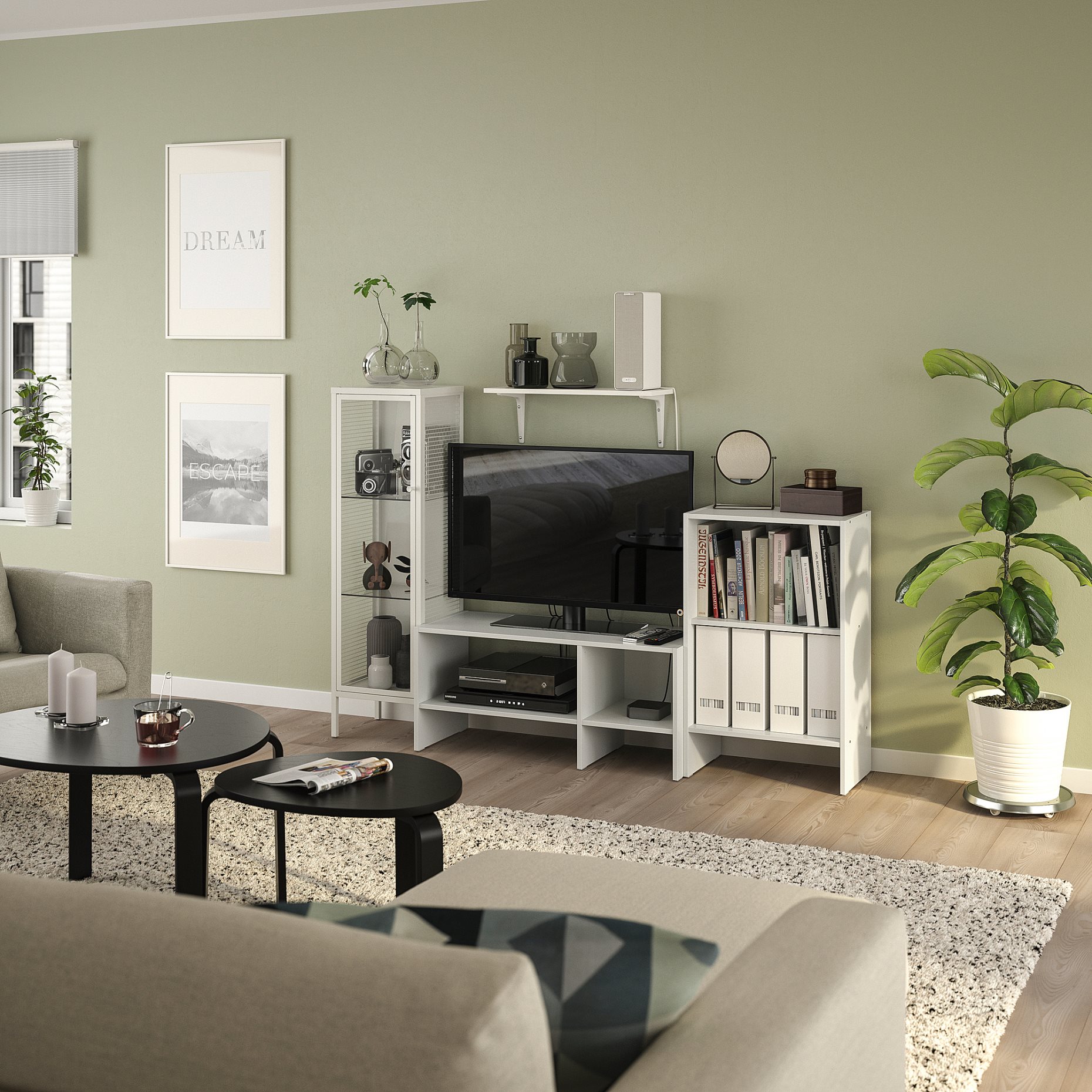 BAGGEBO, TV storage combination, 174x35x116 cm, 694.436.51