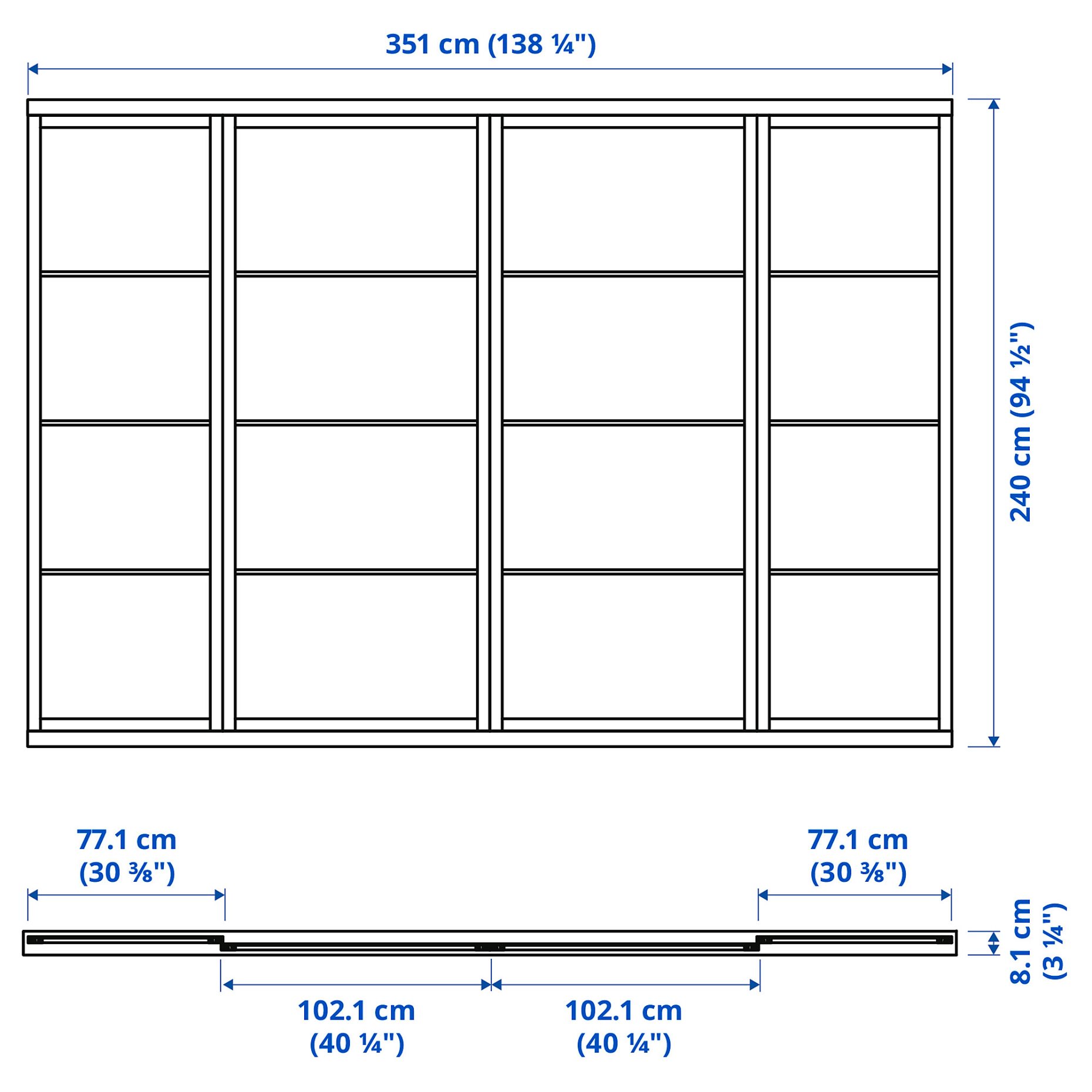 SKYTTA/FARVIK, σύνθεση με συρόμενη πόρτα, 351x240 cm, 694.779.19