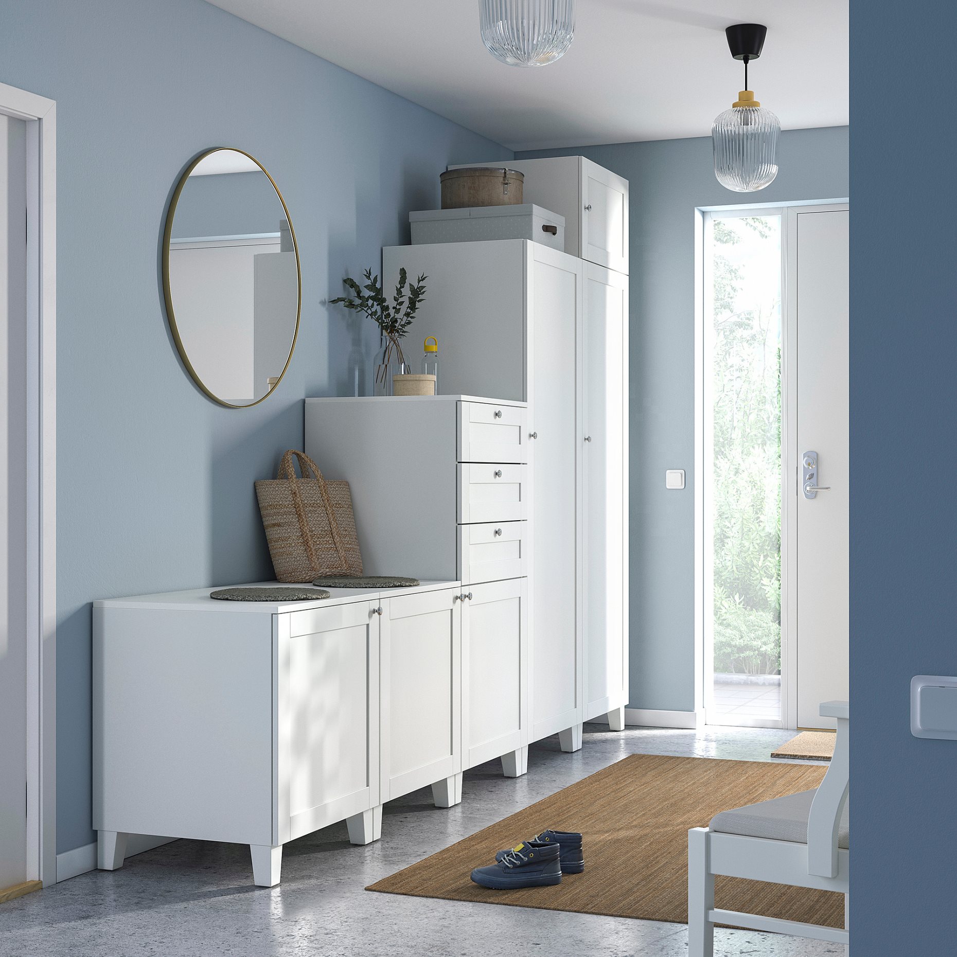 PLATSA, wardrobe with 6 doors/3 drawers, 300x57x231 cm, 694.878.57