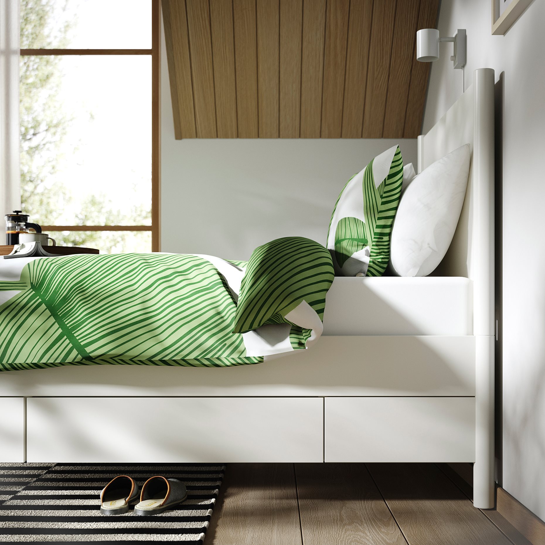 TONSTAD, bed frame with storage, 90x200 cm, 694.966.06