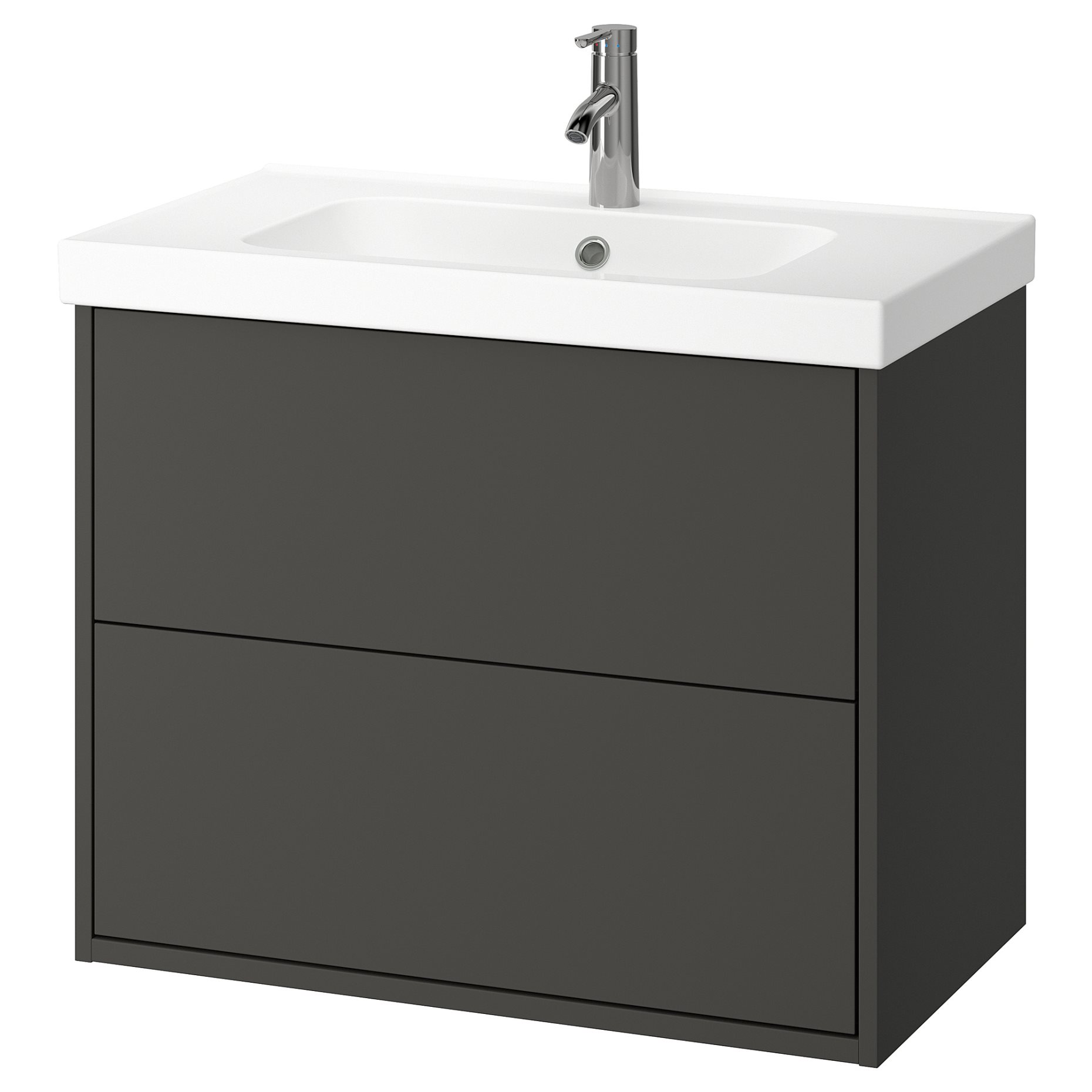 HAVBACK/ORRSJON, βάση νιπτήρα με συρτάρια/νιπτήρα/μπαταρία, 82x49x69 cm, 695.139.79