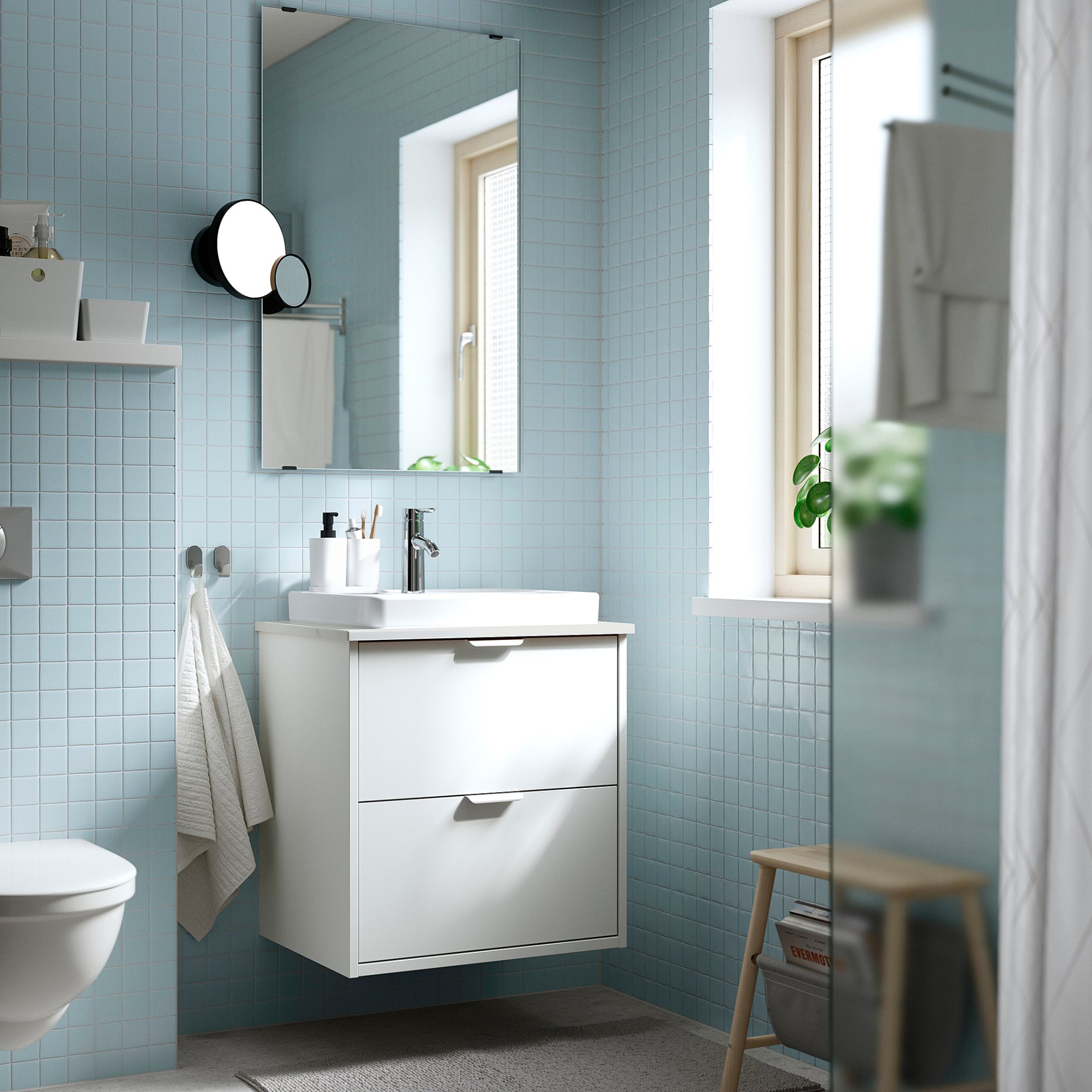 HAVBACK/ORRSJON, wash-stand with drawers/wash-basin/tap, 62x49x71 cm, 695.210.45