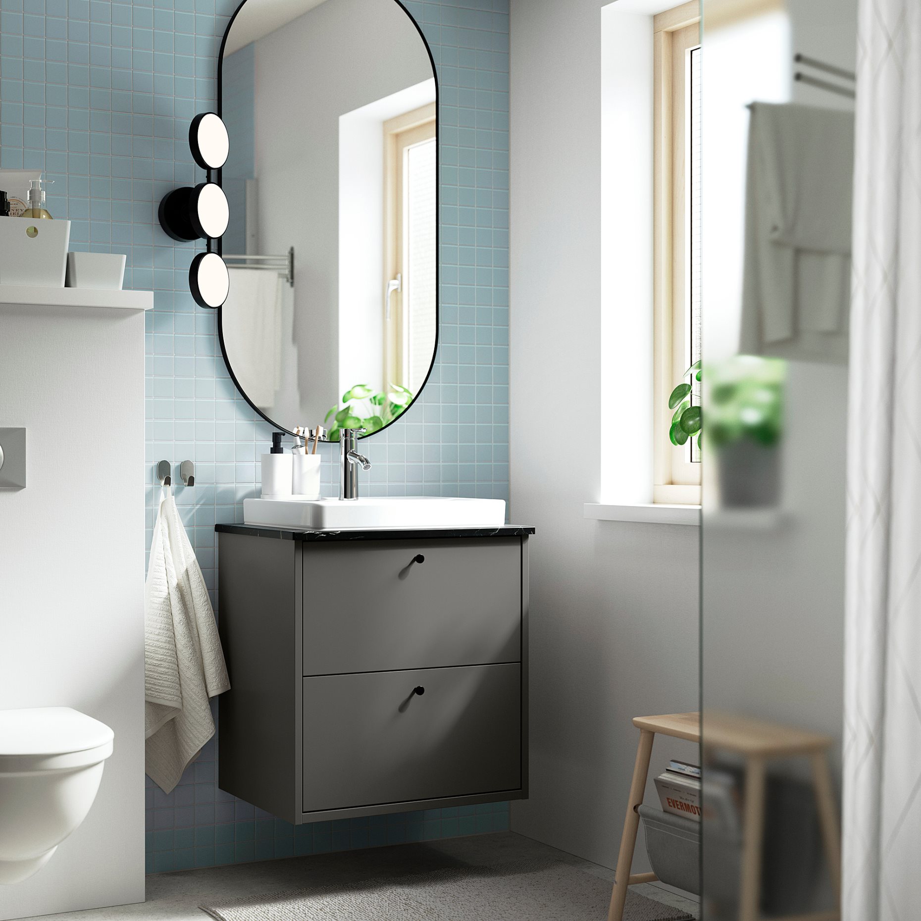 HAVBACK/ORRSJON, wash-stand with drawers/wash-basin/tap, 62x49x71 cm, 695.213.47