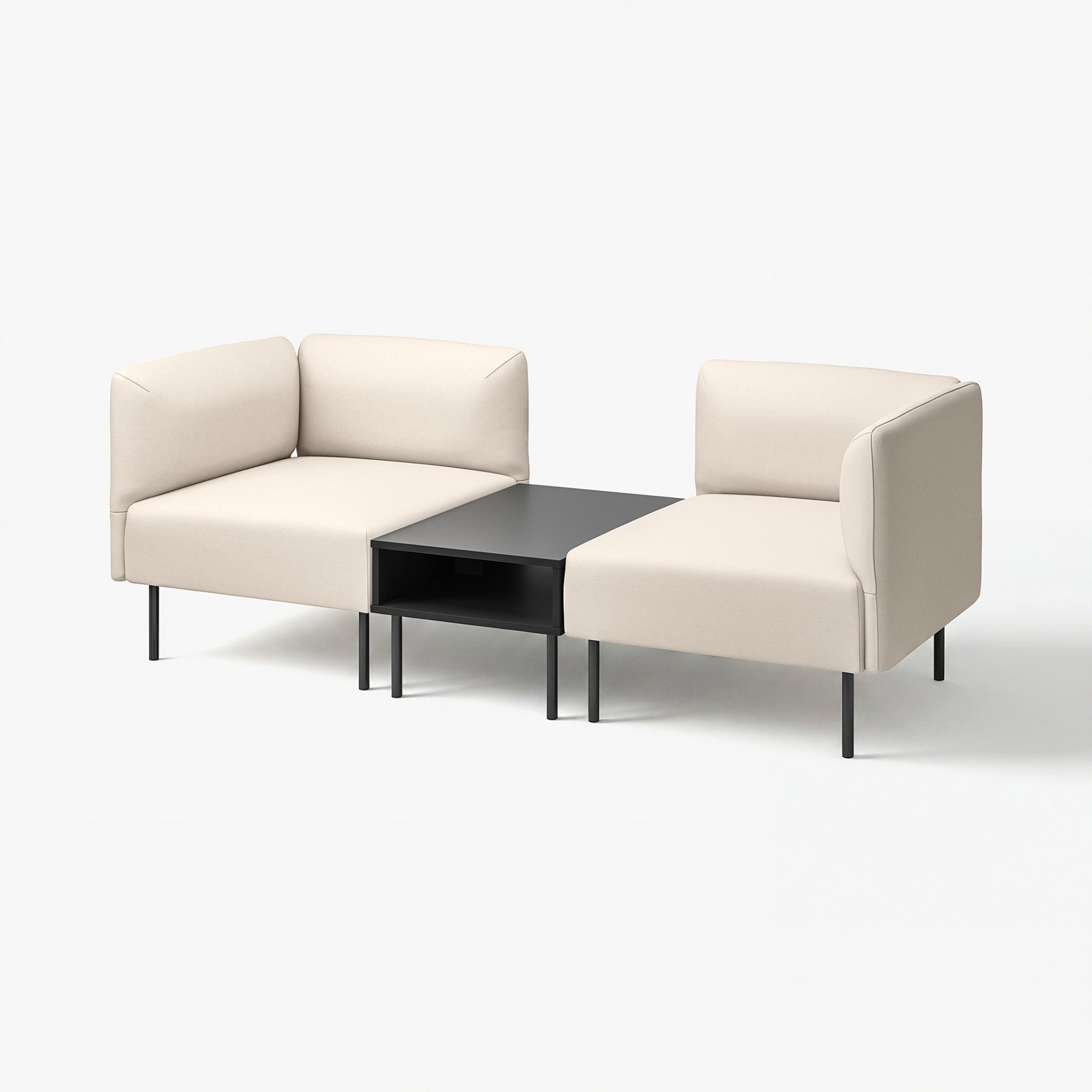 LILLEHEM, 2-seat modular sofa with side table, 695.360.80