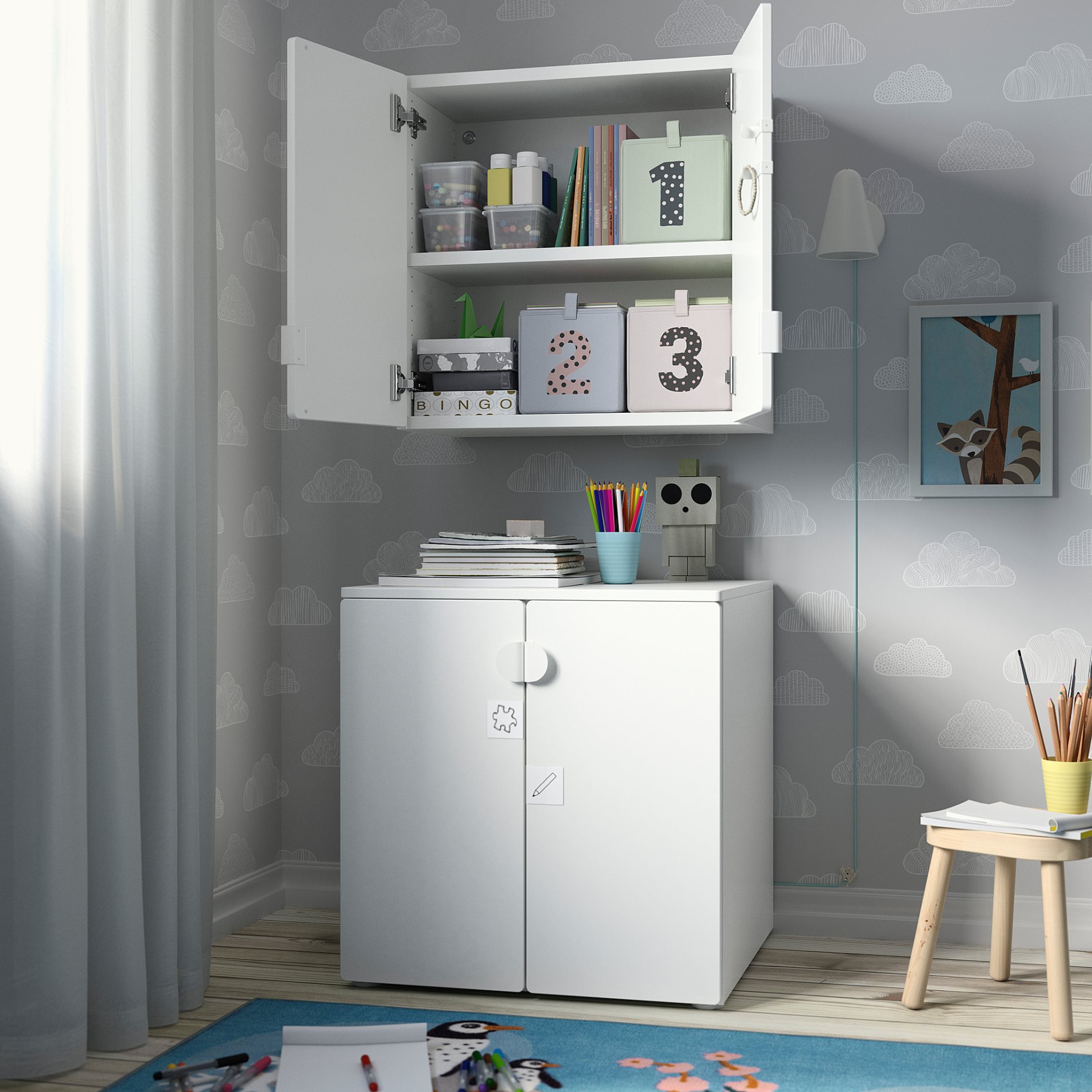 SMÅSTAD, wall cabinet with 1 shelf, 60x32x60 cm, 695.429.53