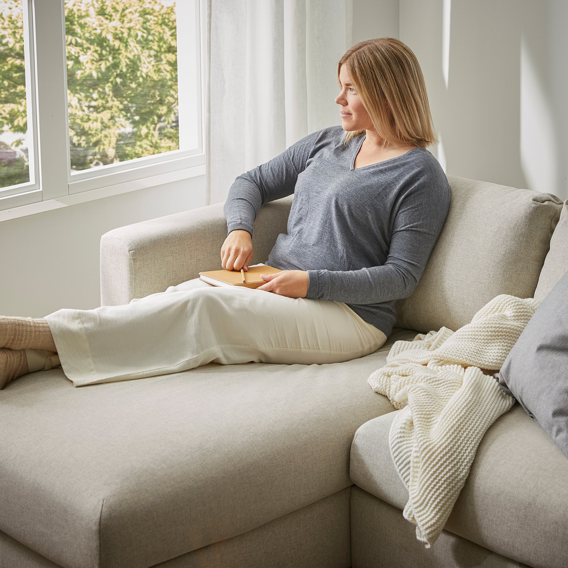 VIMLE, corner sofa-bed, 5-seat with chaise longue, 695.452.25